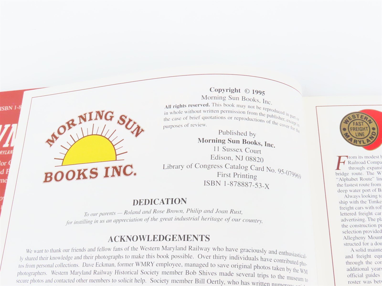 Morning Sun WM Color Guide to Freight & Passenger Equipment by Brown ©1995 HC