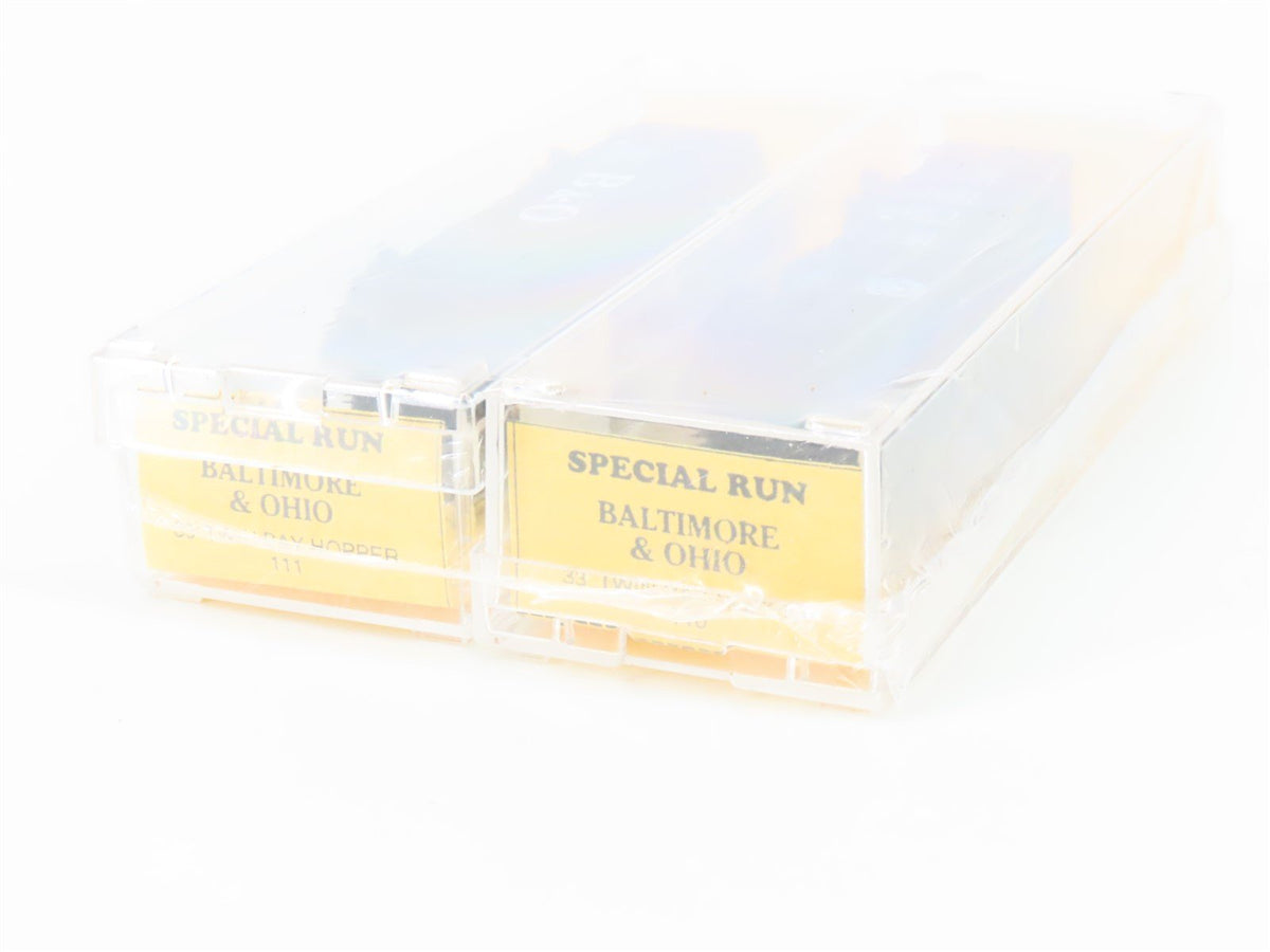 N Micro-Trains Al&#39;s Kustom B&amp;O Baltimore &amp; Ohio 2-Bay Hopper 2-Pack SEALED
