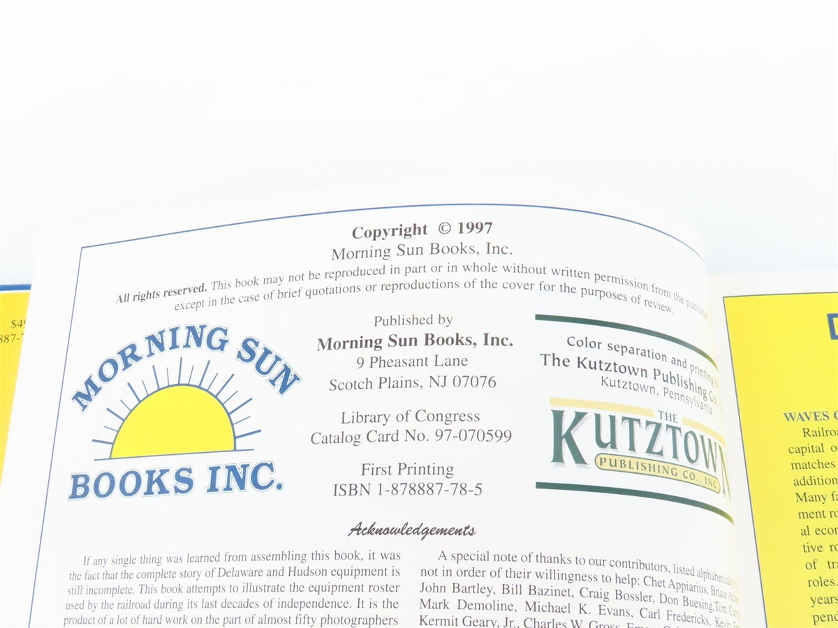 Morning Sun D&amp;H Color Guide to Freight &amp; Passenger Equipment ©1997 HC Book