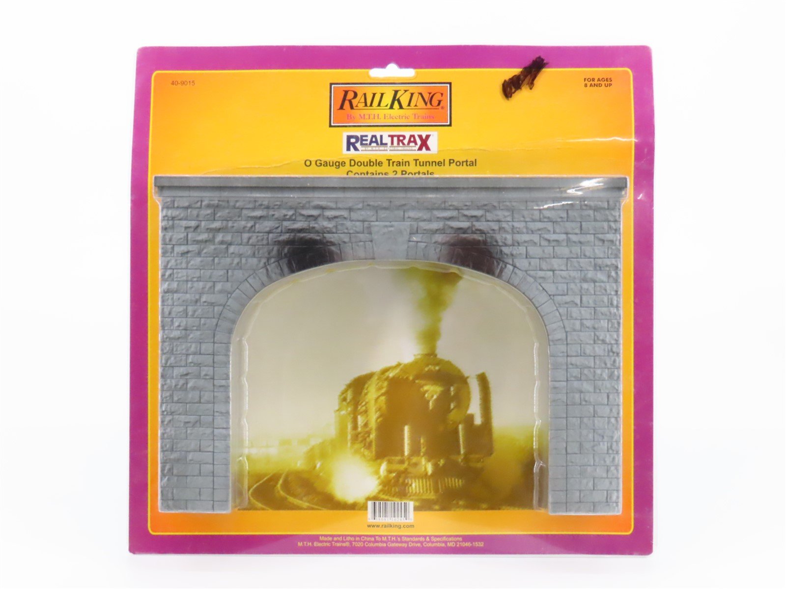 O 1/48 Scale MTH Rail King Real Trax 40-9015 Double Train Tunnel Portal