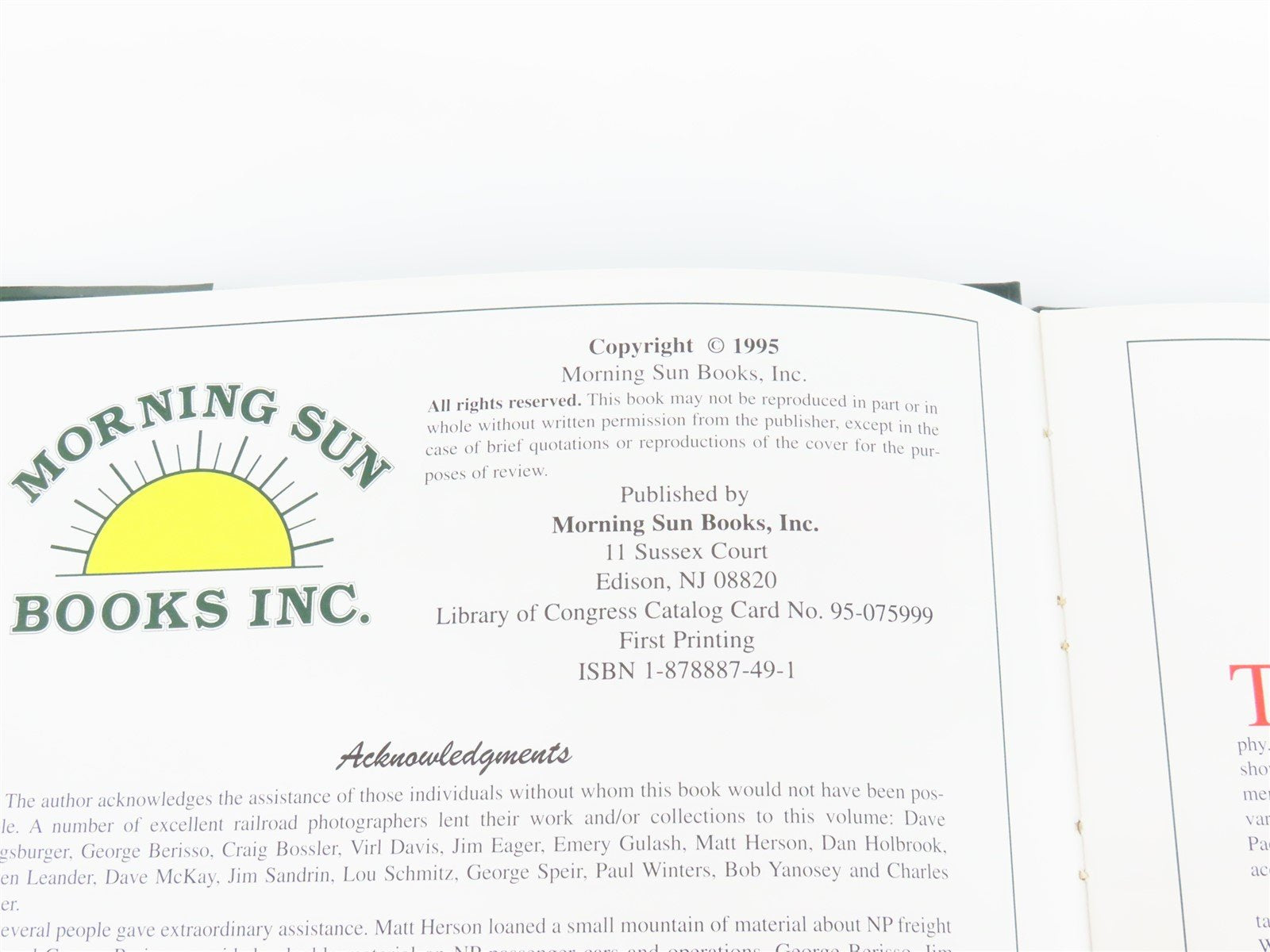 Morning Sun NP Color Guide to Freight & Passenger Equipment by Sullivan ©2000