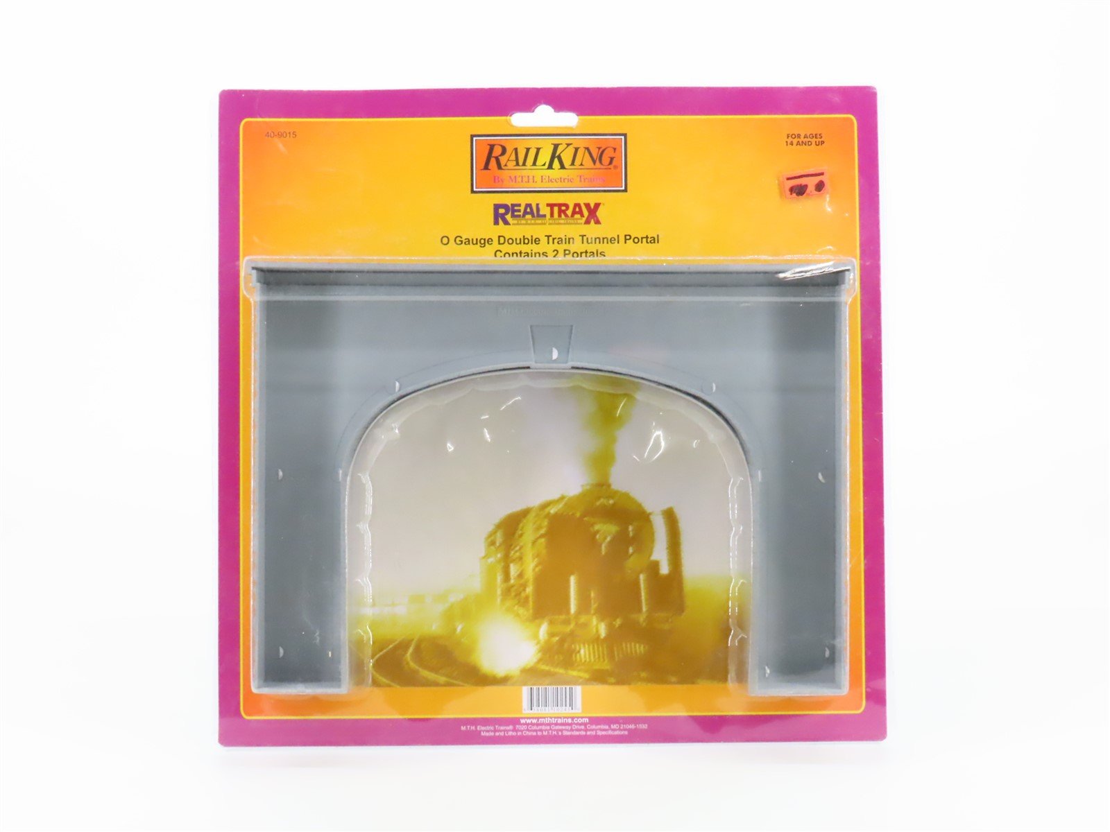 O 1/48 Scale MTH Rail King Real Trax 40-9015 Double Train Tunnel Portal