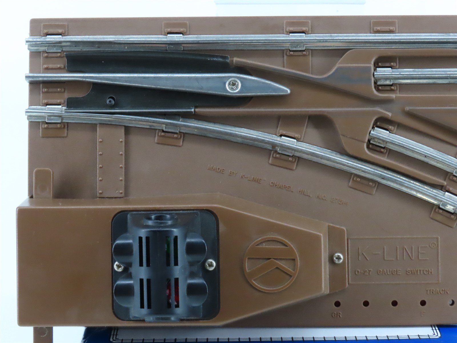 O Gauge 3-Rail K-Line K-274 Right Hand Manual Control Switch Track