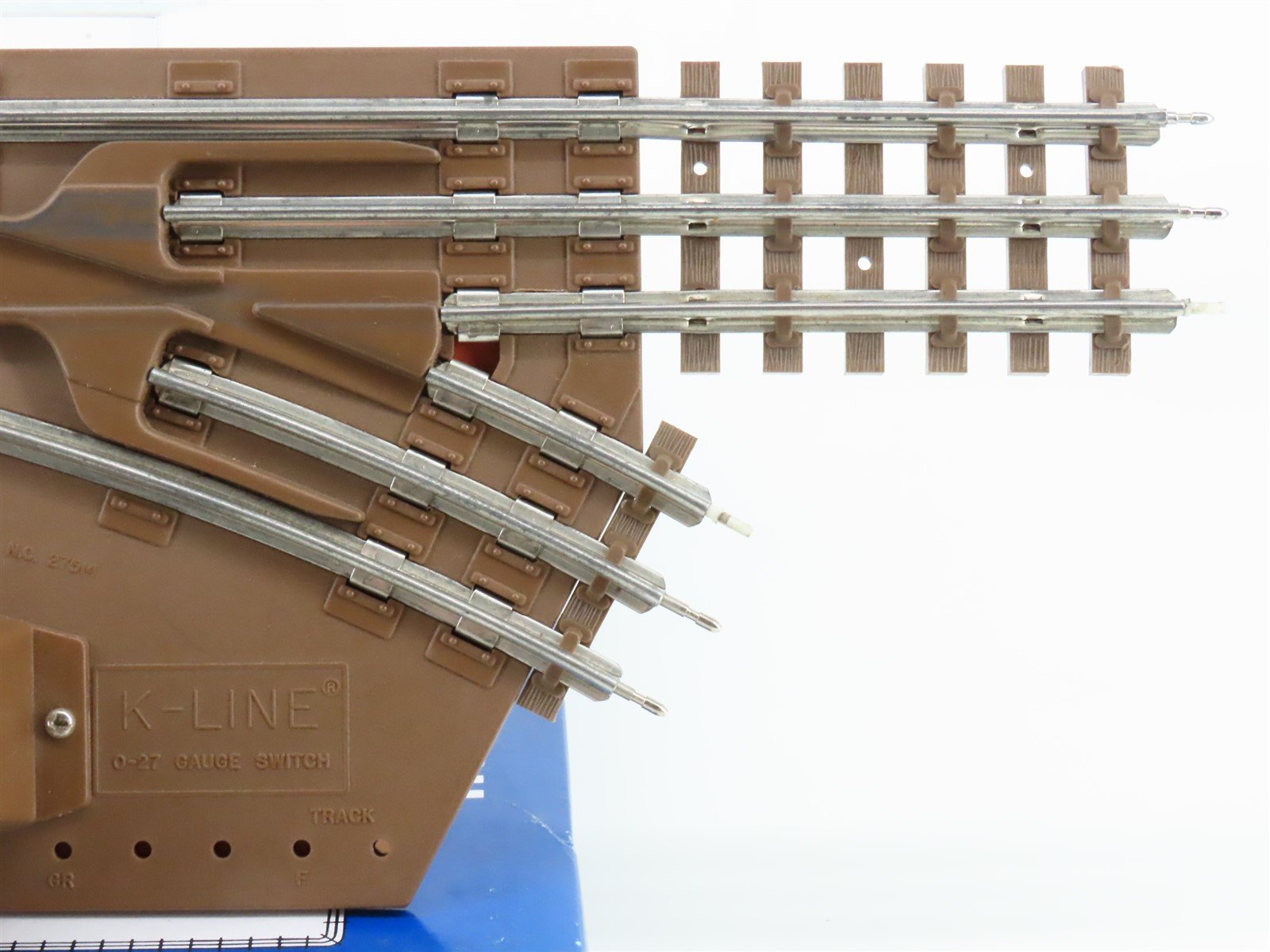 O Gauge 3-Rail K-Line K-274 Right Hand Manual Control Switch Track