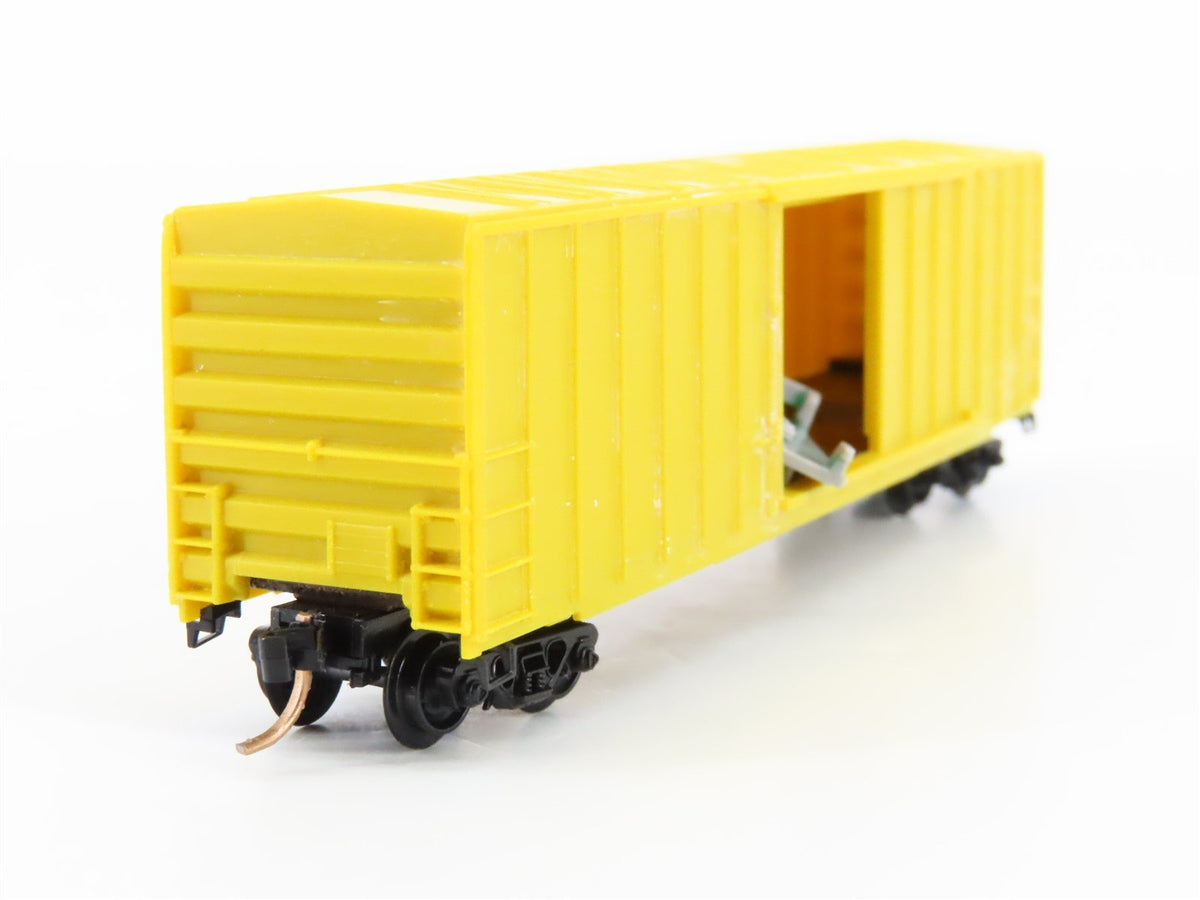 N Scale Micro-Trains/Kadee 25012 Unlettered Yellow 50&#39; Boxcar CUSTOM