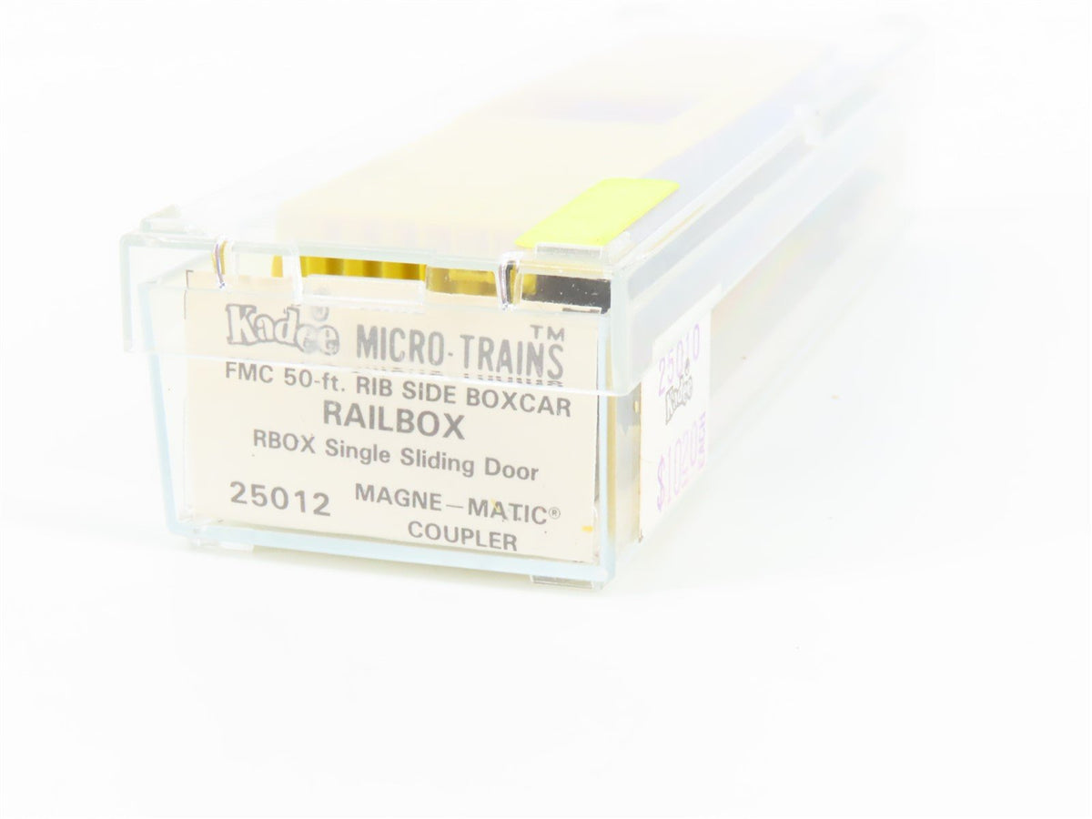 N Scale Micro-Trains/Kadee 25012 Unlettered Yellow 50&#39; Boxcar CUSTOM
