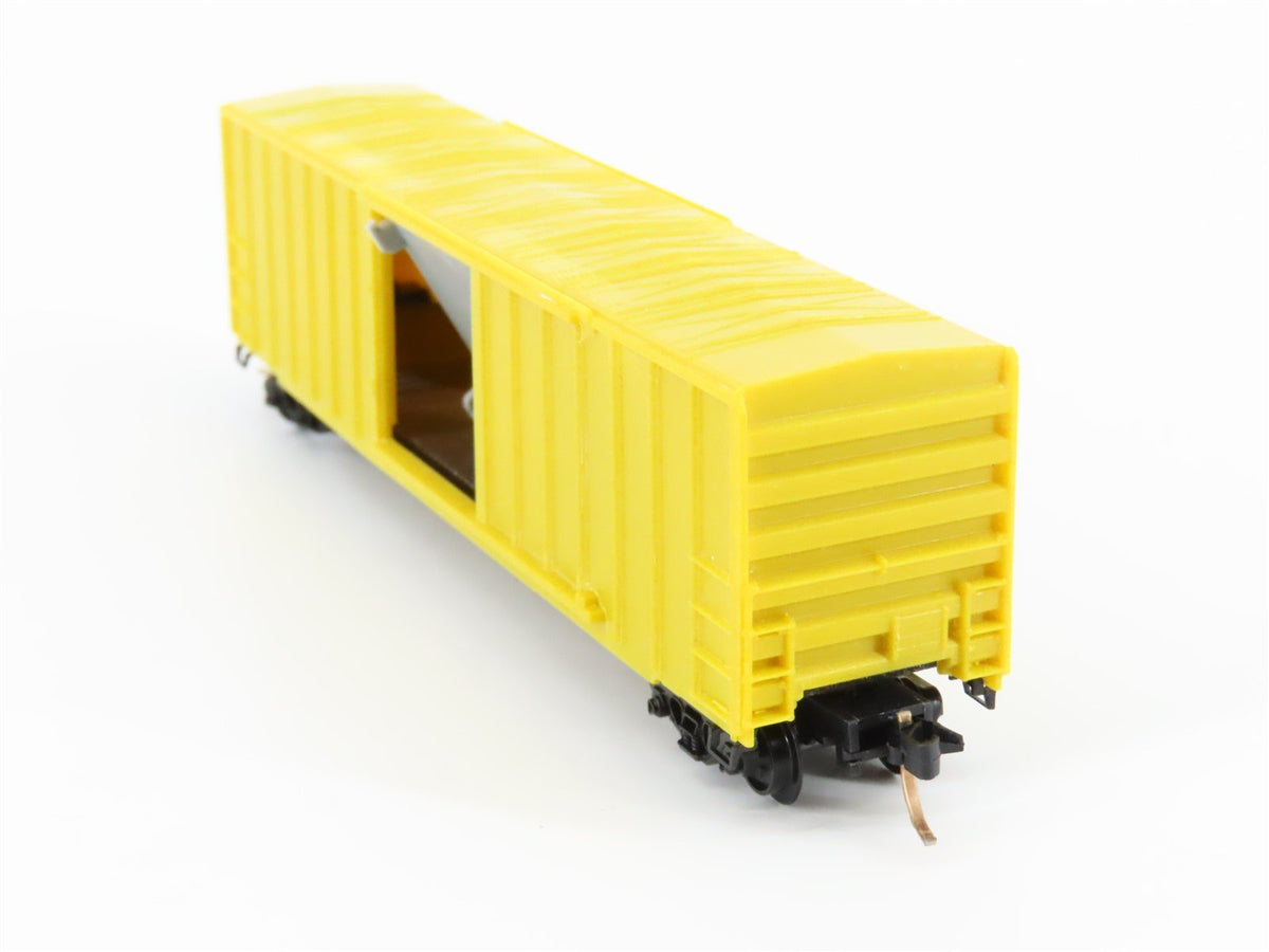 N Scale Micro-Trains/Kadee 25012 Unlettered Yellow 50&#39; Boxcar CUSTOM