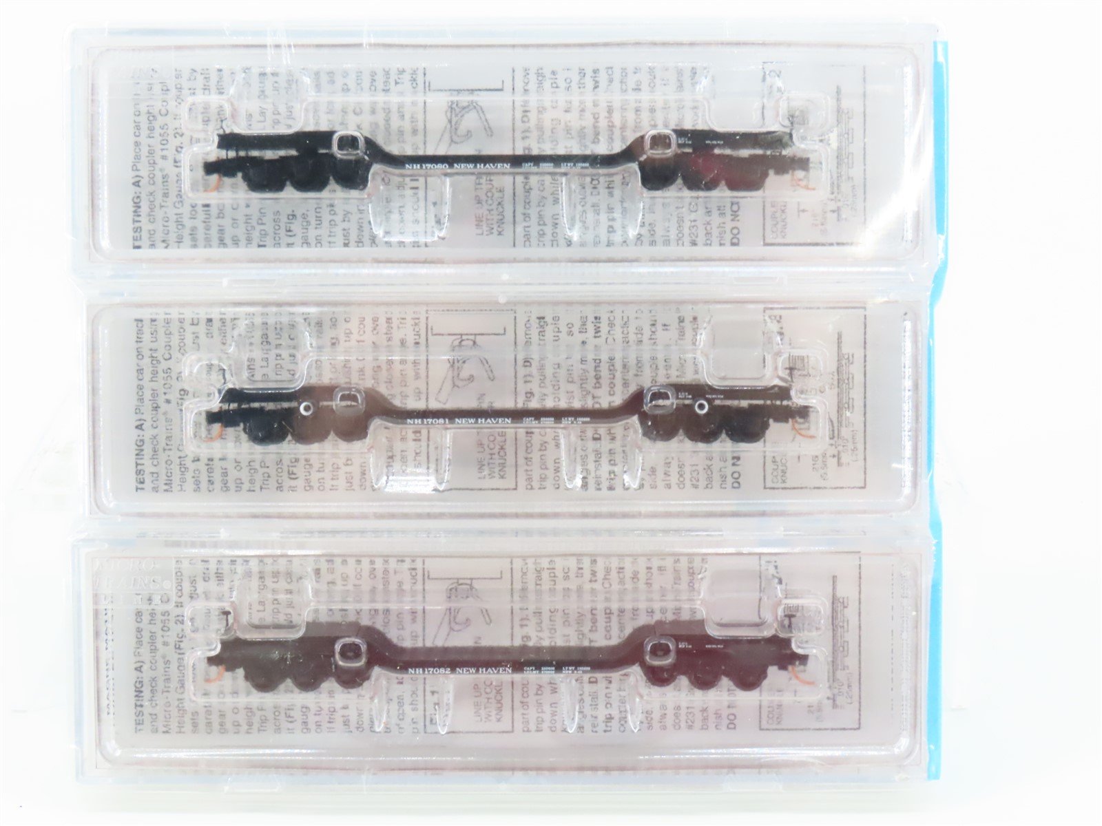 N Micro-Trains MTL BLW 2000-6 NH New Haven Depressed Center Flat Car 3-Pk Sealed