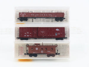 N Scale Micro-Trains MTL 19897 RI/MP Gondola, Box Car, & Caboose 3-Pack Sealed