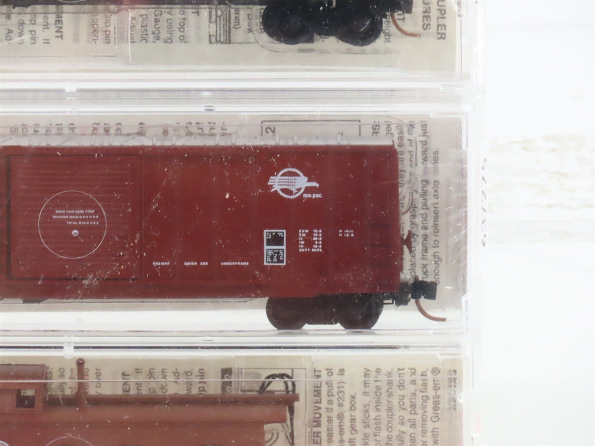 N Scale Micro-Trains MTL 19897 RI/MP Gondola, Box Car, &amp; Caboose 3-Pack Sealed