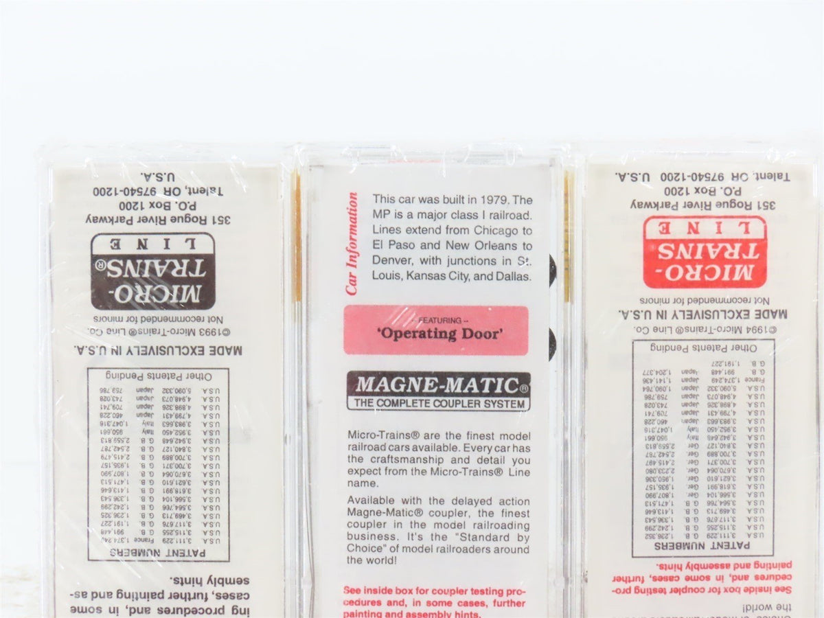 N Scale Micro-Trains MTL 19897 RI/MP Gondola, Box Car, &amp; Caboose 3-Pack Sealed
