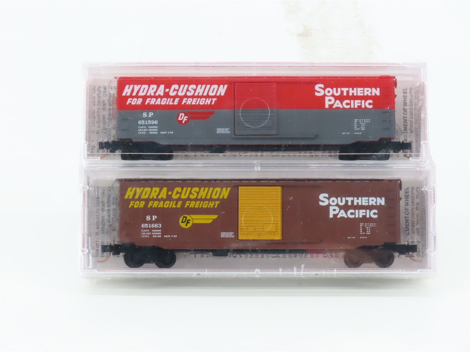 N Scale Micro-Trains MTL NSC SP Southern Pacific 50' Box Car 2-Pack Sealed
