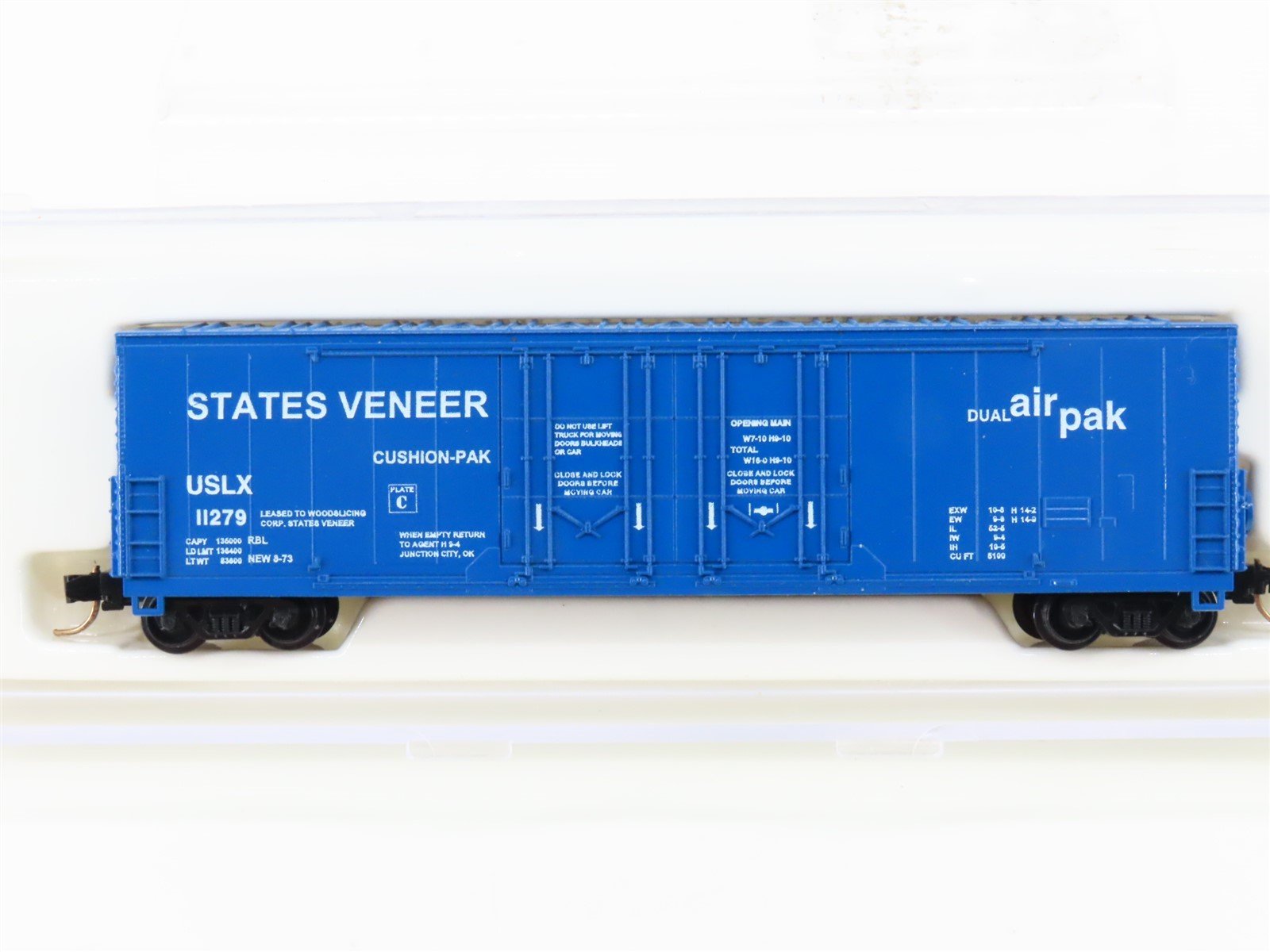 N Atlas The Freight Yard 9801C USLX States Veneer 52' Double Door Box Car #11279