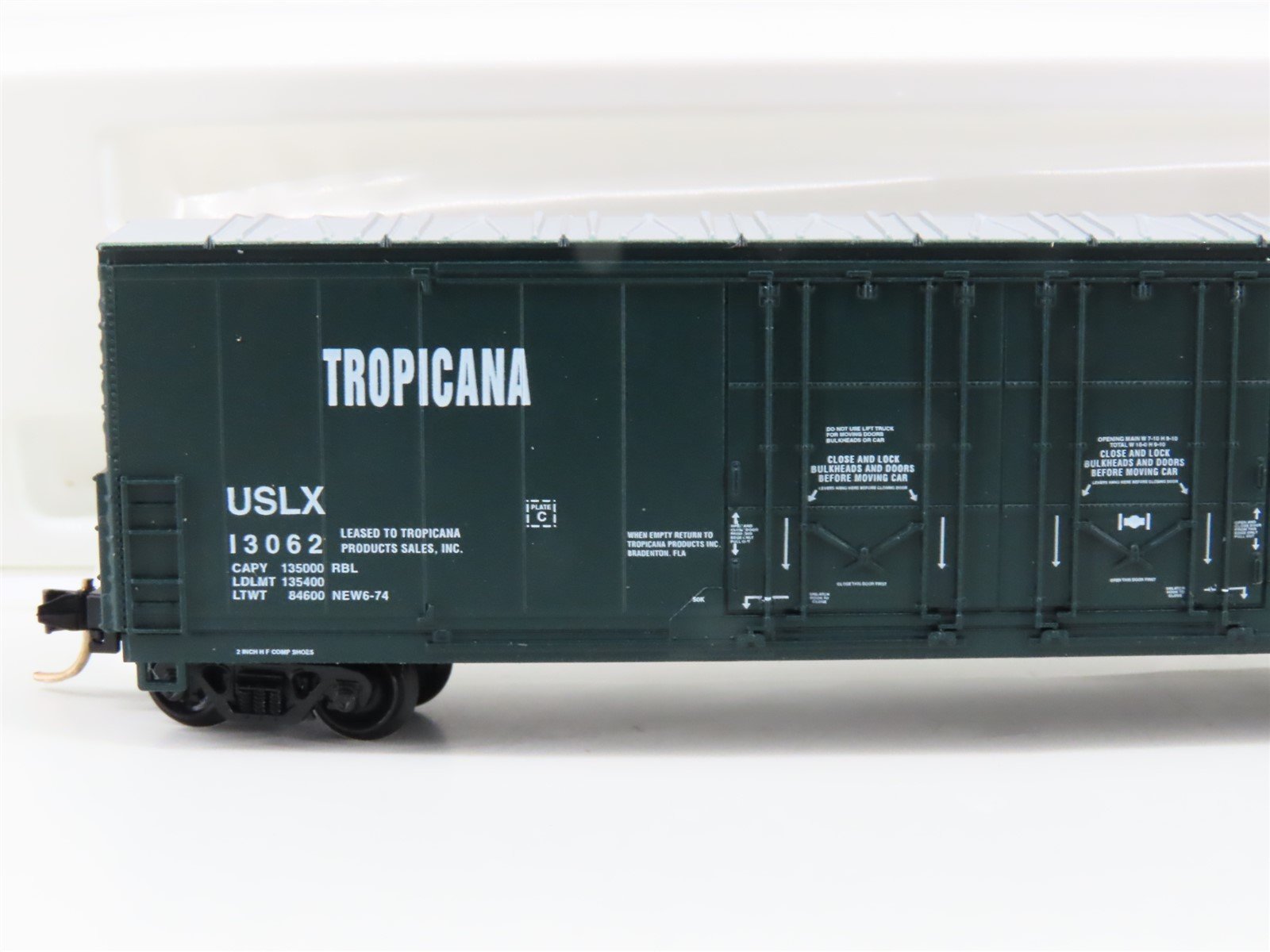 N Scale Atlas 31051 USLX Tropicana Orange Juice Double Plug Door Box Car #13062