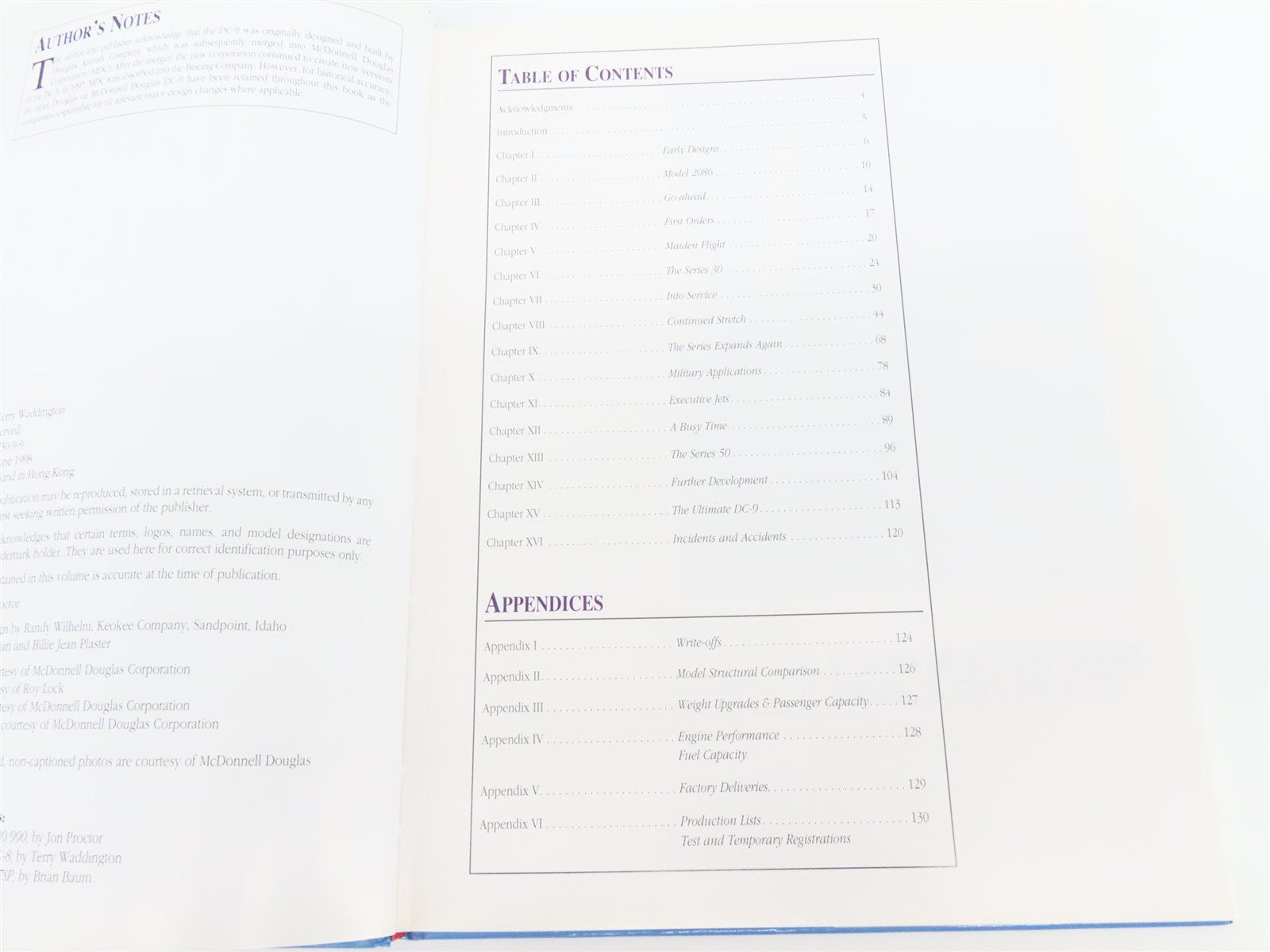 McDonnell Douglas DC-9 Great Airliners Series V 4 by Terry Waddington ©1998 HC