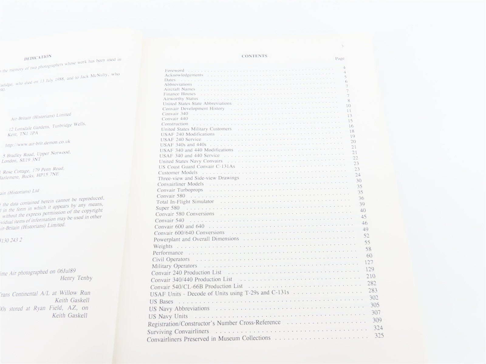 The Convairliners by J.M. Gradidge - HC Book