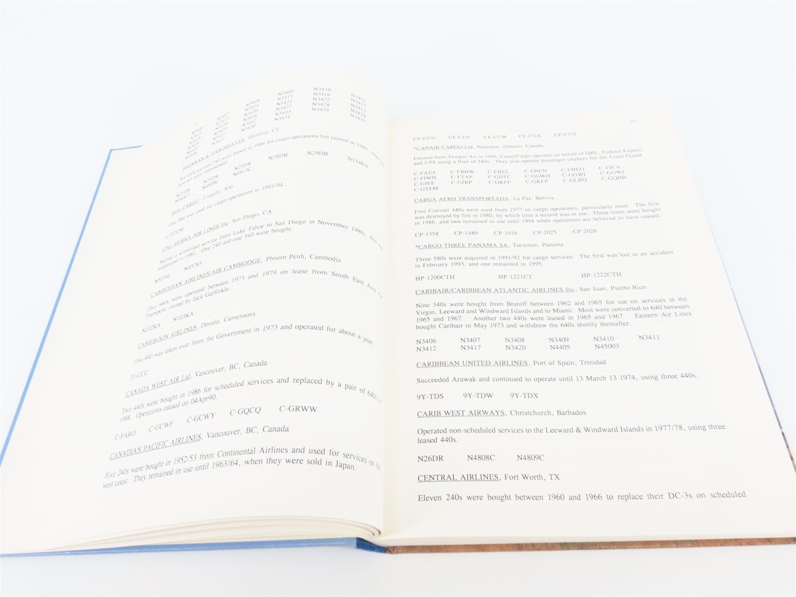 The Convairliners by J.M. Gradidge - HC Book