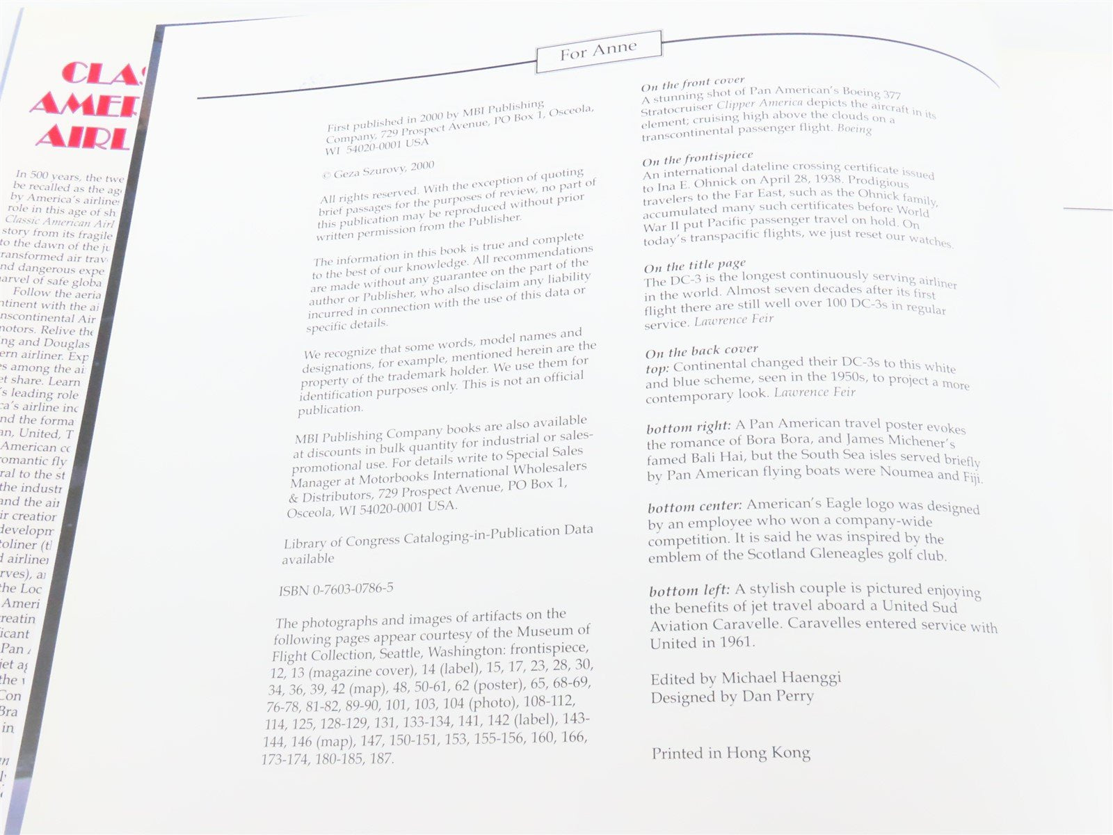 Classic American Airlines by Geza Szurovy ©2000 HC Book