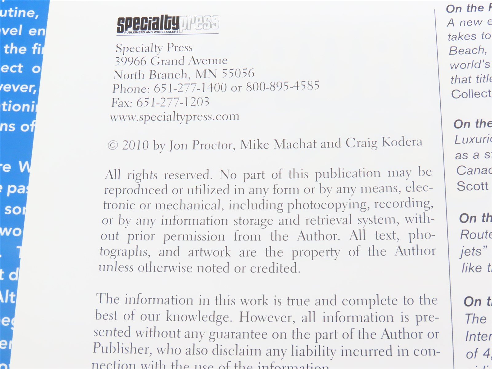 From Props to Jets by Proctor, Machat & Kodera ©2010 HC Book