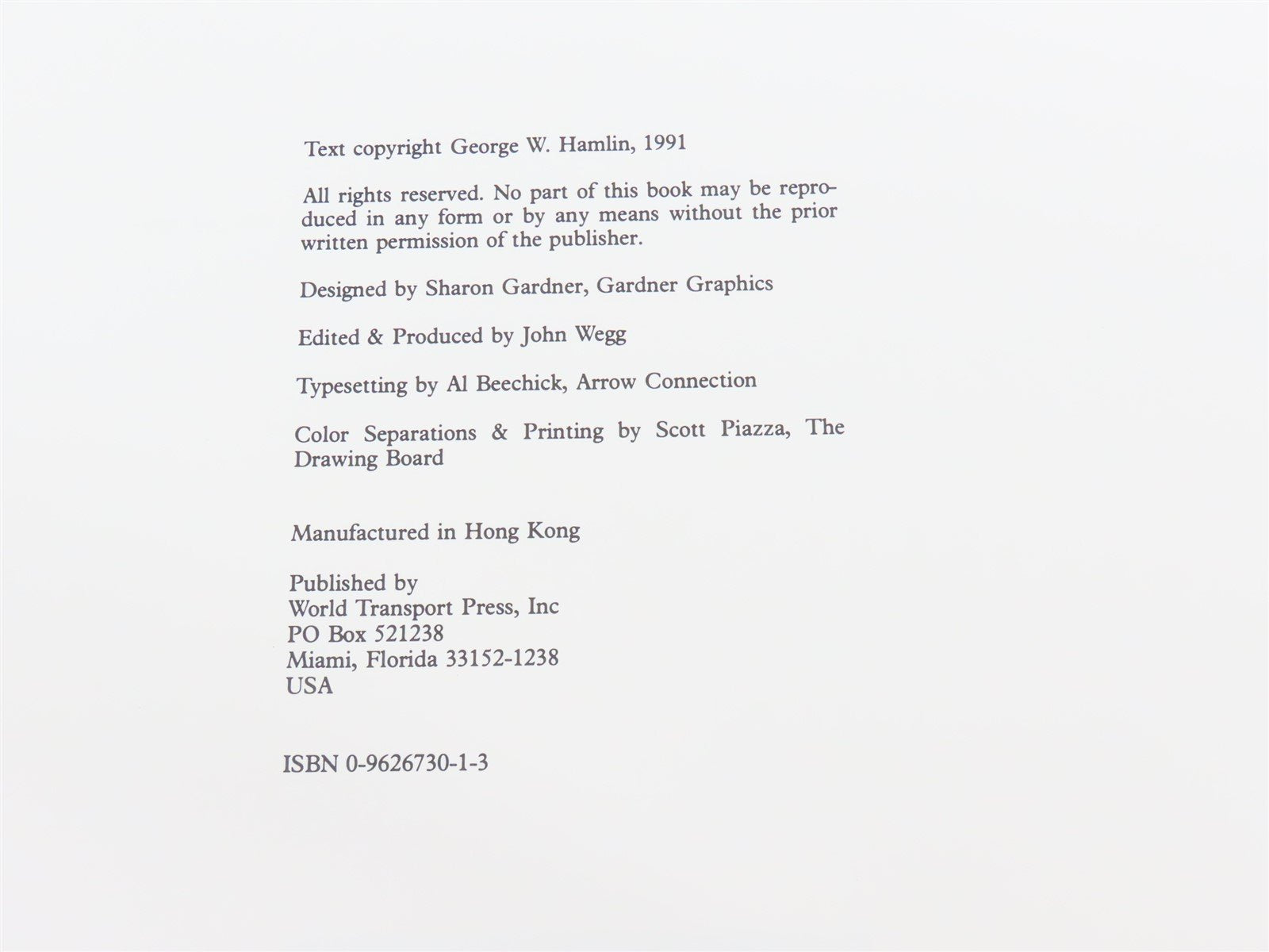 Skyliners Volume One, North America by George W. Hamlin ©1991 HC Book