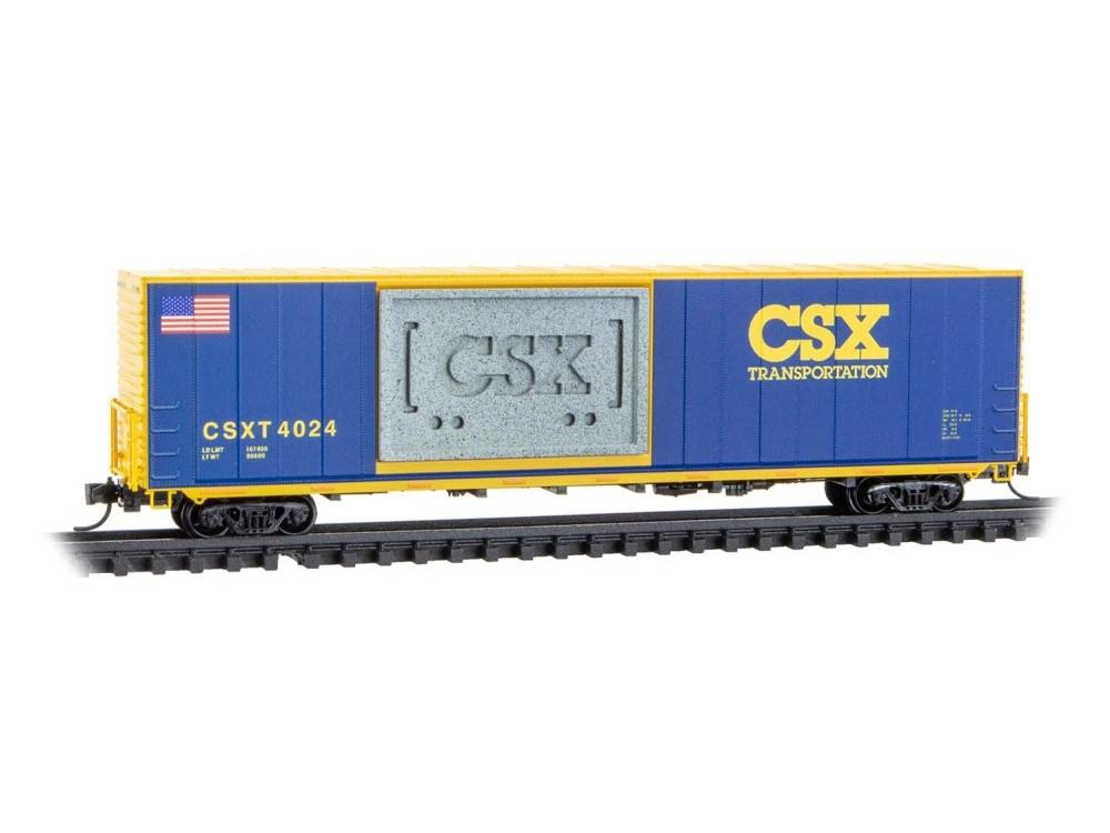 N Micro-Trains MTL 10200849 CSX 60&#39; Excess Height Box Car - Honoring Class 1 RR