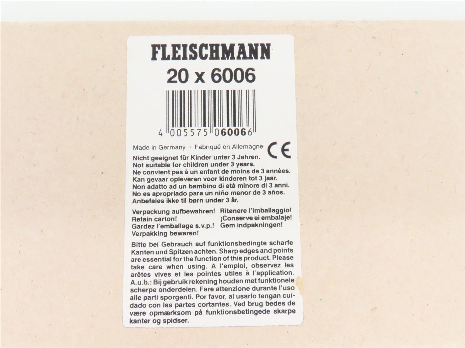HO Scale Fleischmann 6006 Brass 980mm Straight Code 100 Flex Track 20-Pack