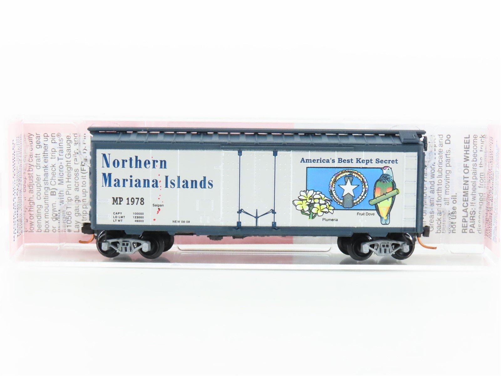 N Scale Micro-Trains MTL NSC MP Northern Mariana Islands 40' Box Car #1978