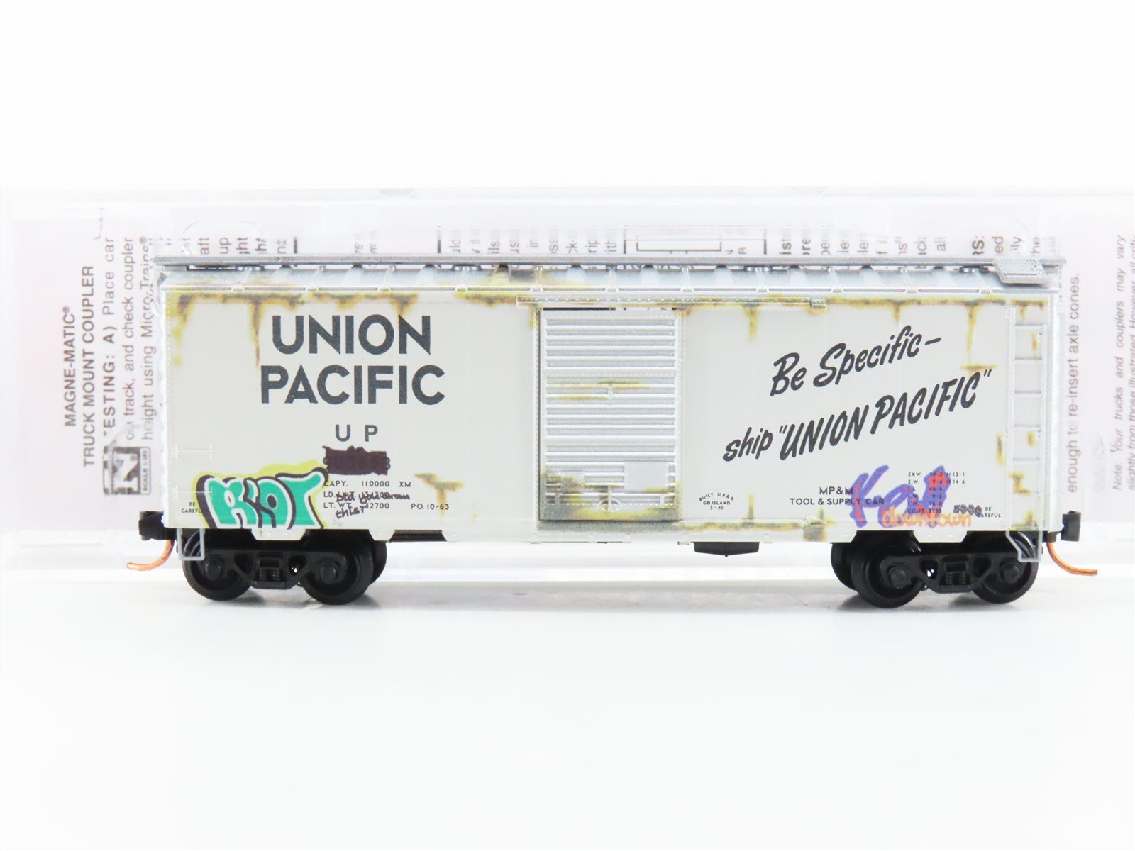 N Micro-Trains MTL 02044756 UP Union Pacific 40' Box Car #903658 w/ Graffiti