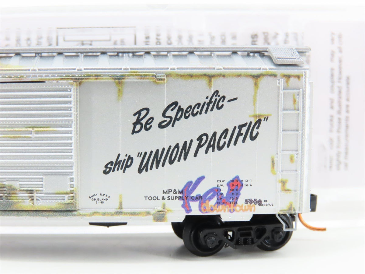 N Micro-Trains MTL 02044756 UP Union Pacific 40&#39; Box Car #903658 w/ Graffiti