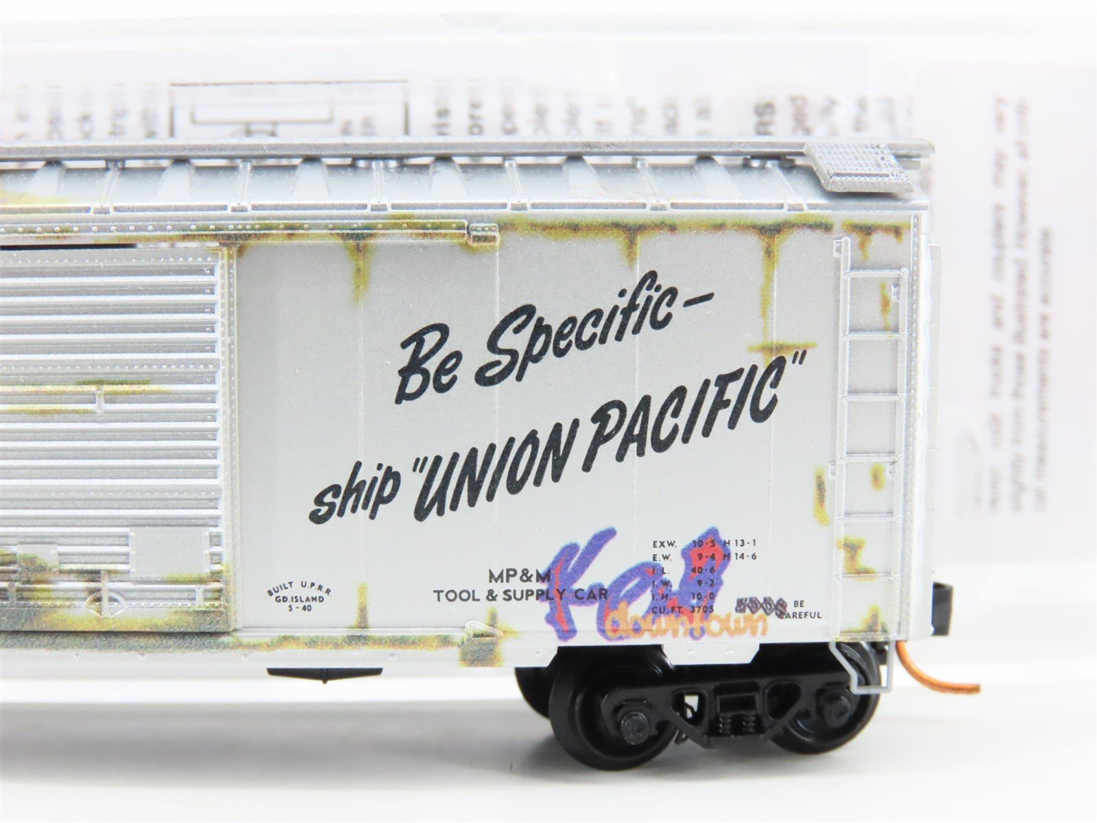 N Micro-Trains MTL 02044756 UP Union Pacific 40' Box Car #903658 w/ Graffiti