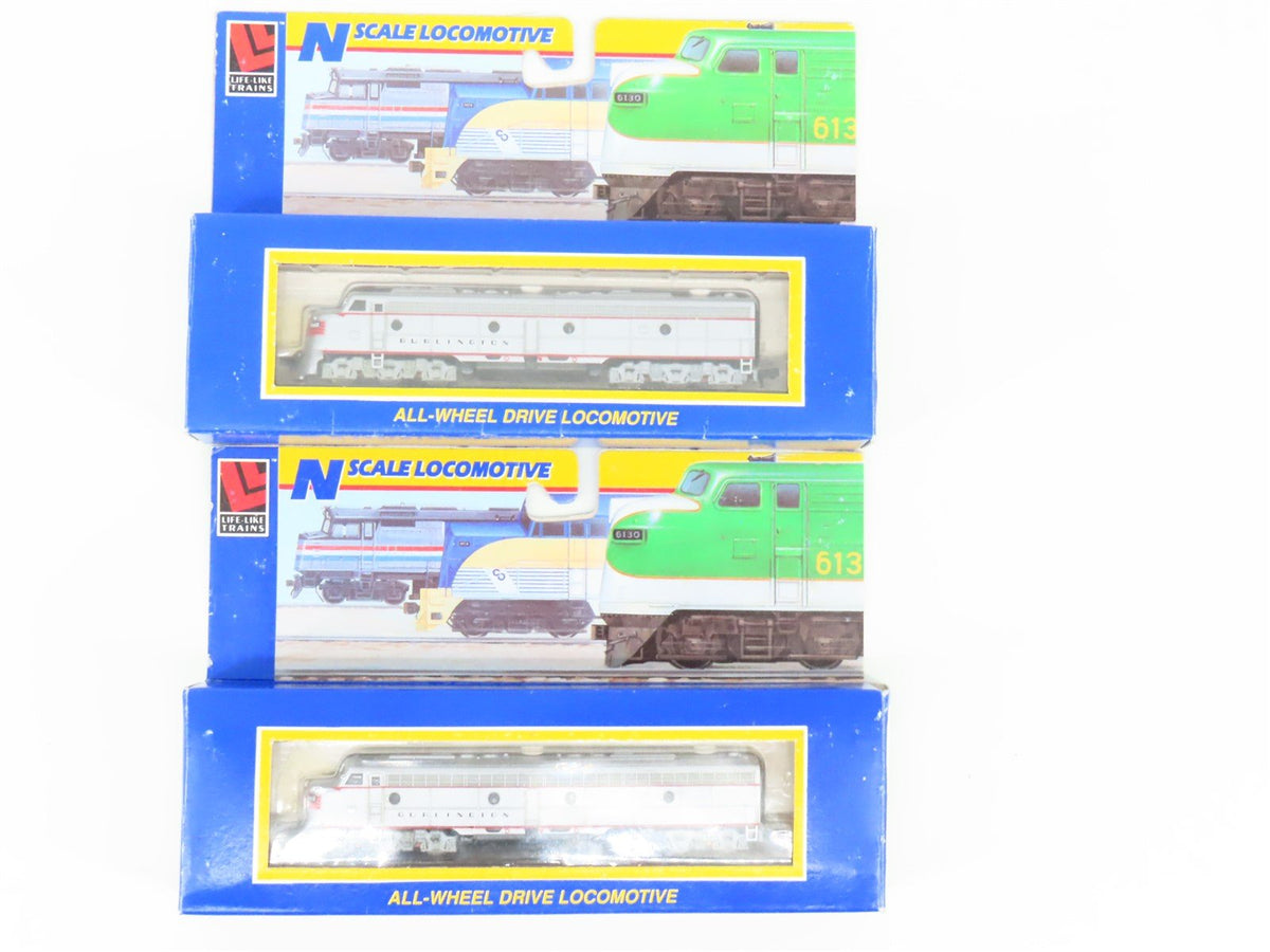 N Scale Life-Like 7206/7207 CB&amp;Q Burlington EMD E8A/A Diesel 2-Unit Set