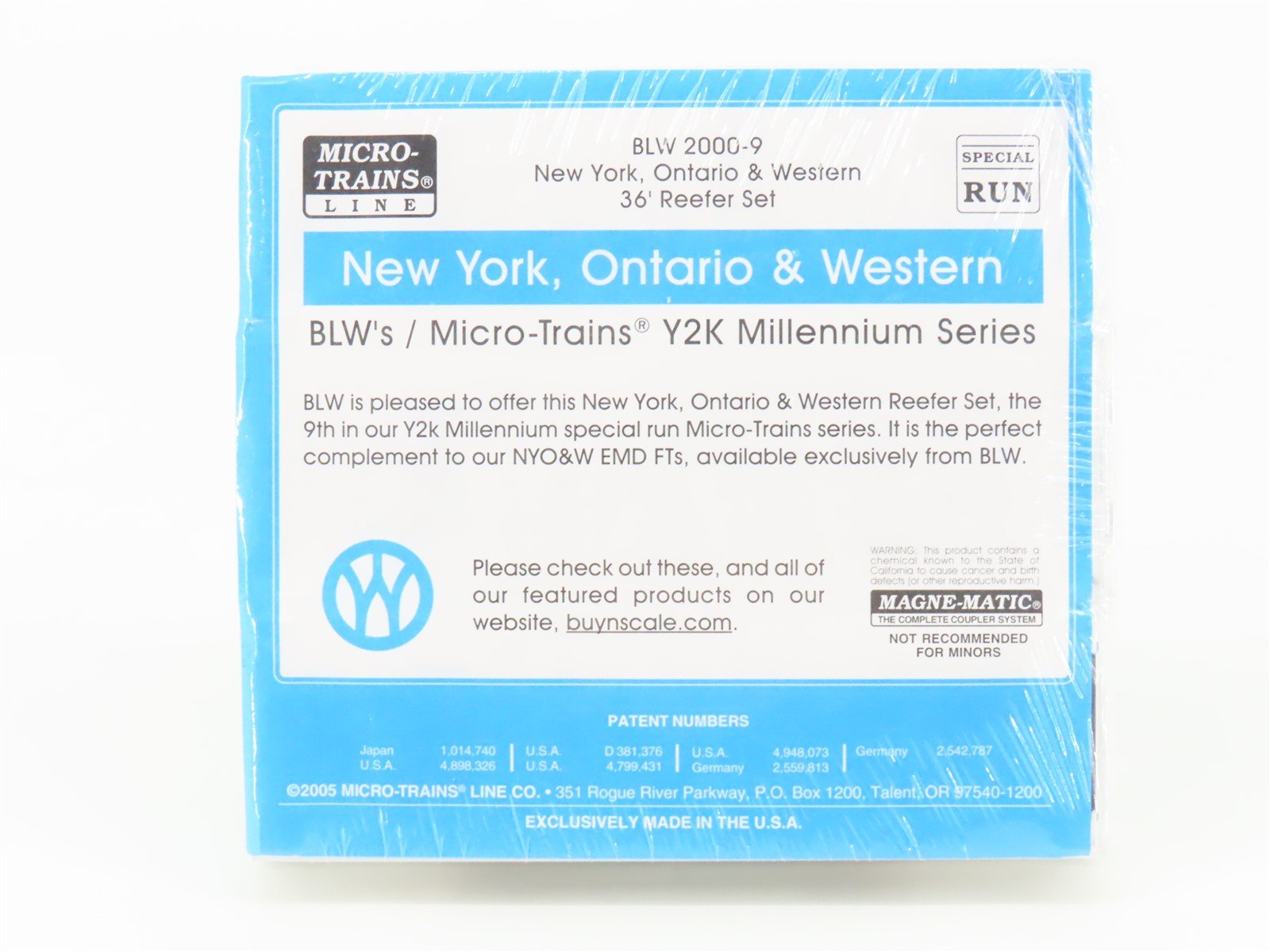 N Scale Micro-Trains MTL BLW 2000-9 NYO&W Railroad 36' Reefer 3-Pack Sealed