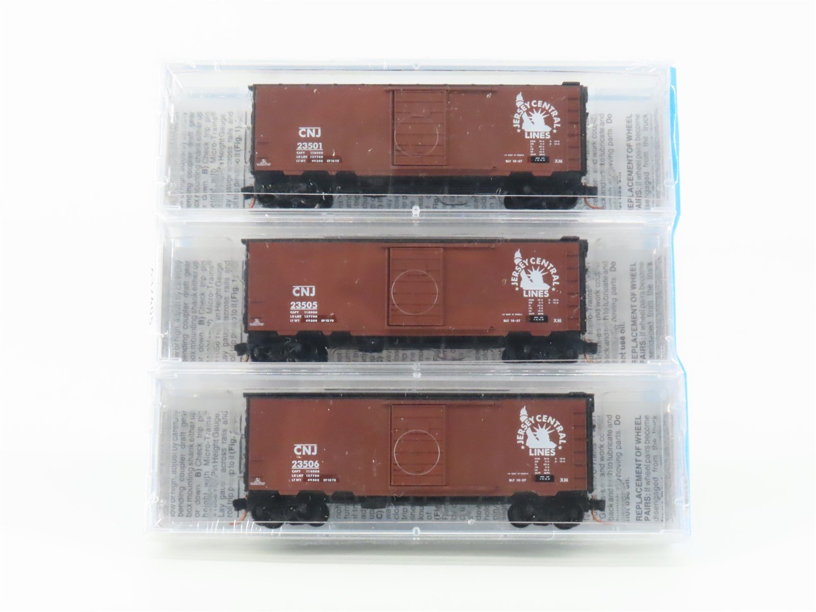 N Micro-Trains MTL BLW 2000-20 CNJ Jersey Central Lines Box Car 3-Pack Sealed