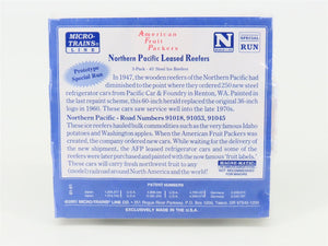N Scale Micro-Trains MTL American Fruit Packers #5.5 NP Reefer 3-Pack Sealed