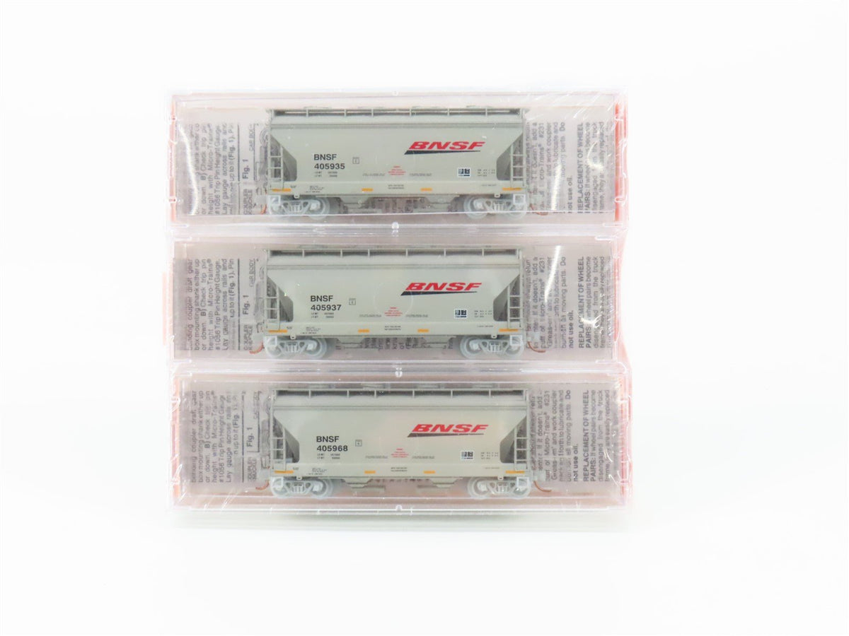 N Scale Micro-Trains MTL NSC 05-94 BNSF Railway 2-Bay Hopper 3-Pack Sealed
