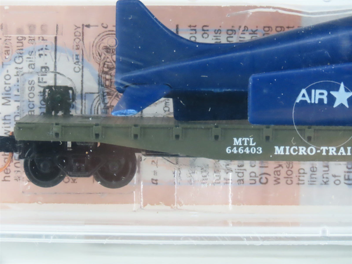 N Micro-Trains MTL NSC 04-02 6464 WP Box Car &amp; Air Force Flat Car 2-Pack Sealed