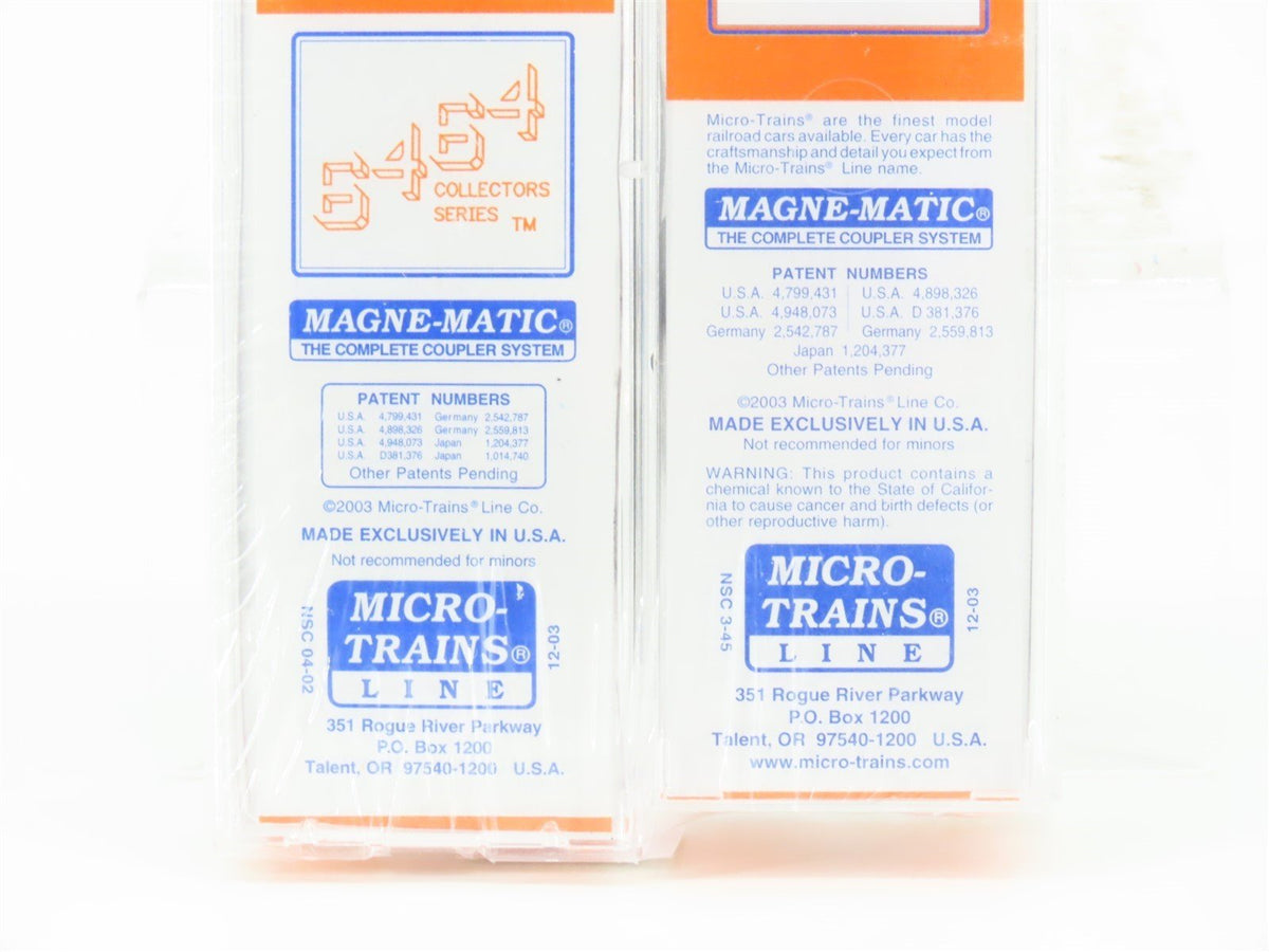 N Micro-Trains MTL NSC 04-02 6464 WP Box Car &amp; Air Force Flat Car 2-Pack Sealed