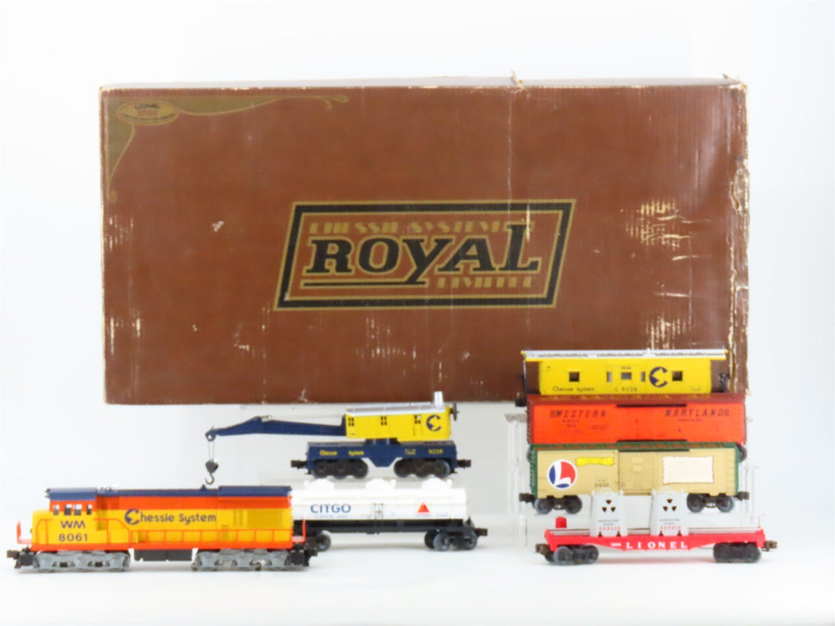 O Gauge 3-Rail Lionel Chessie System Royal Limited Diesel Freight 7-Piece Set
