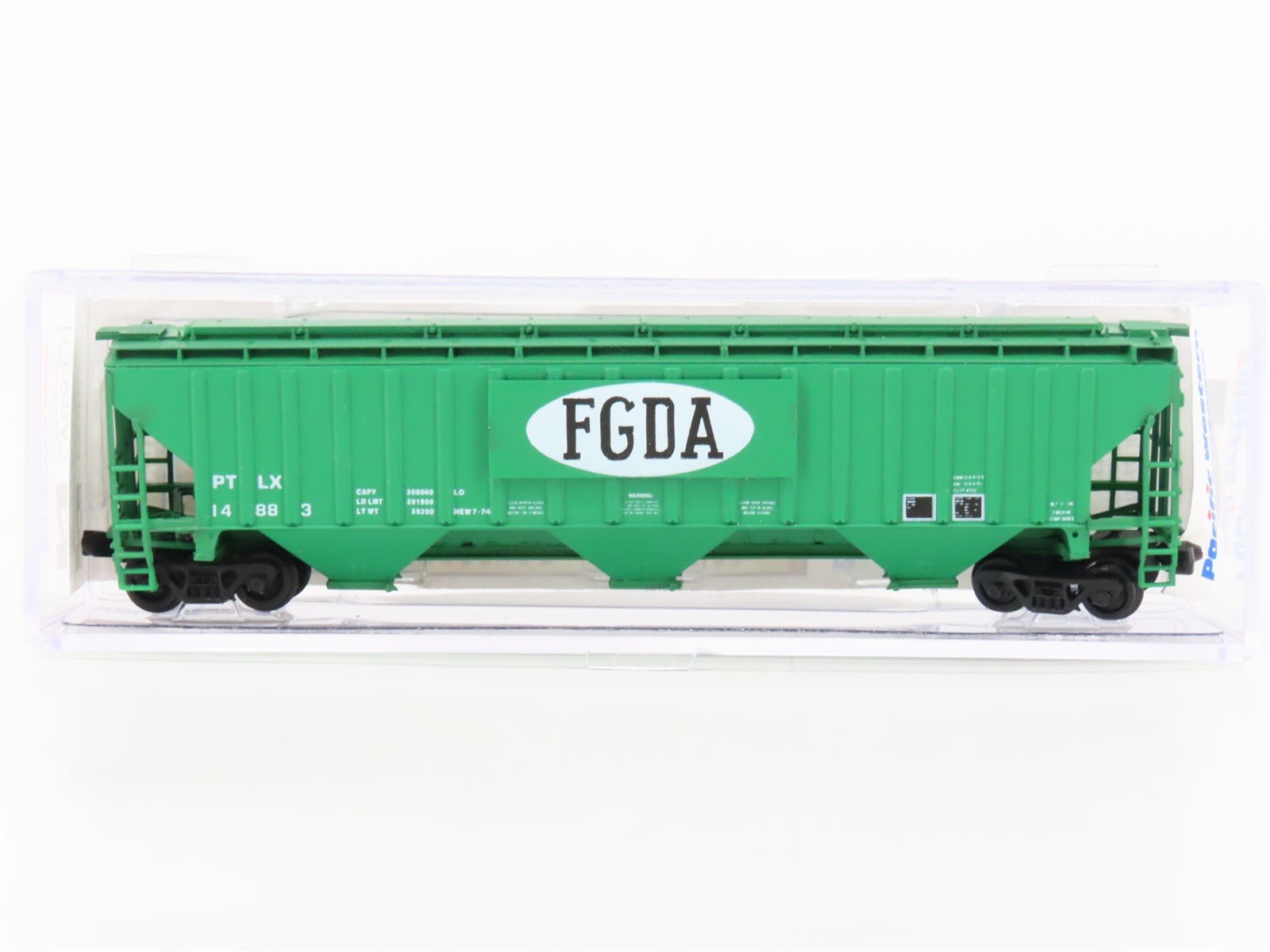 N Scale InterMountain PWRS N1063B PTLX FGDA 3-Bay Covered Hopper #14883