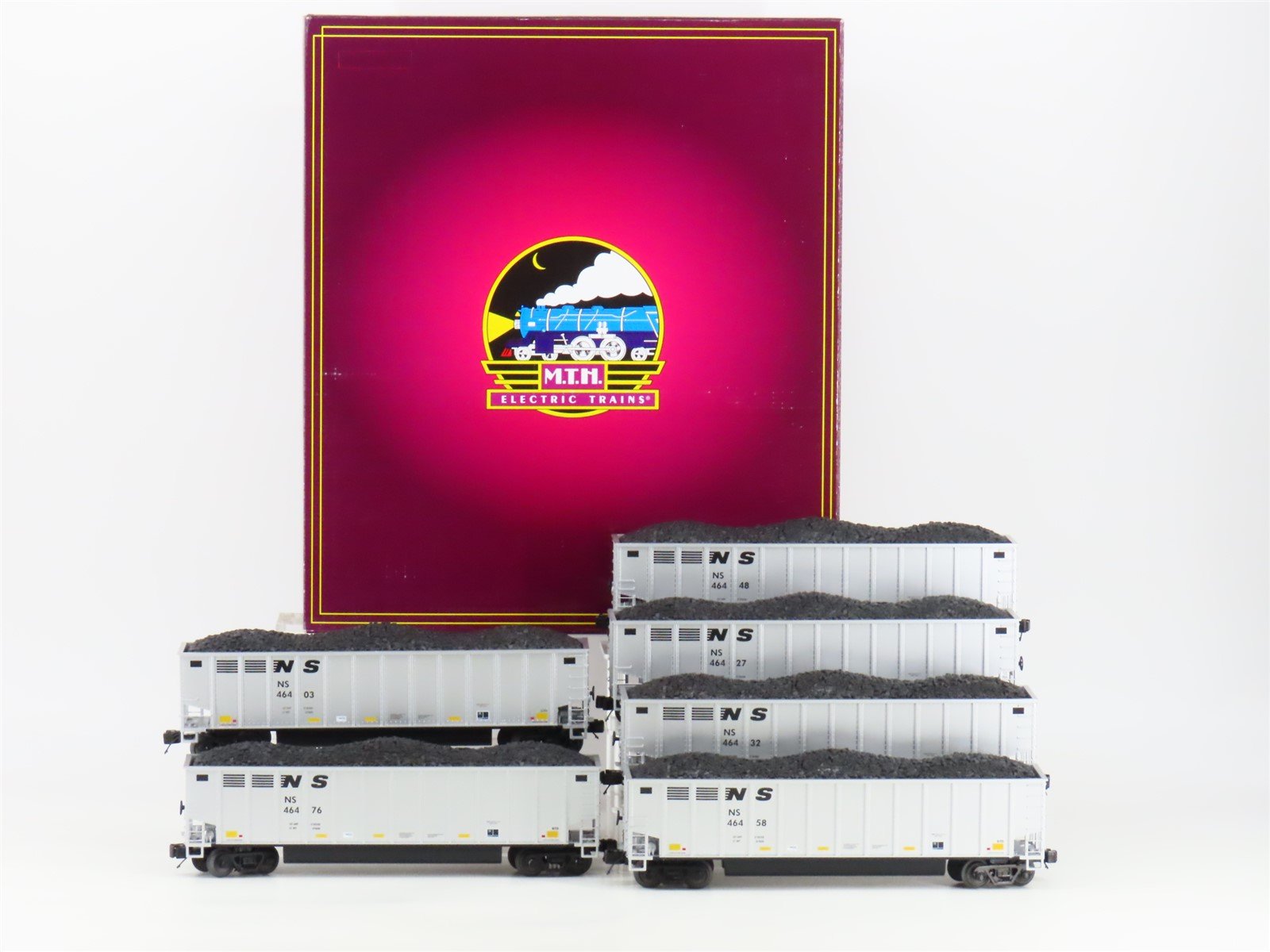 O Gauge 3-Rail MTH 20-90735 NS Norfolk Southern Coalporter Hopper 6-Car Set