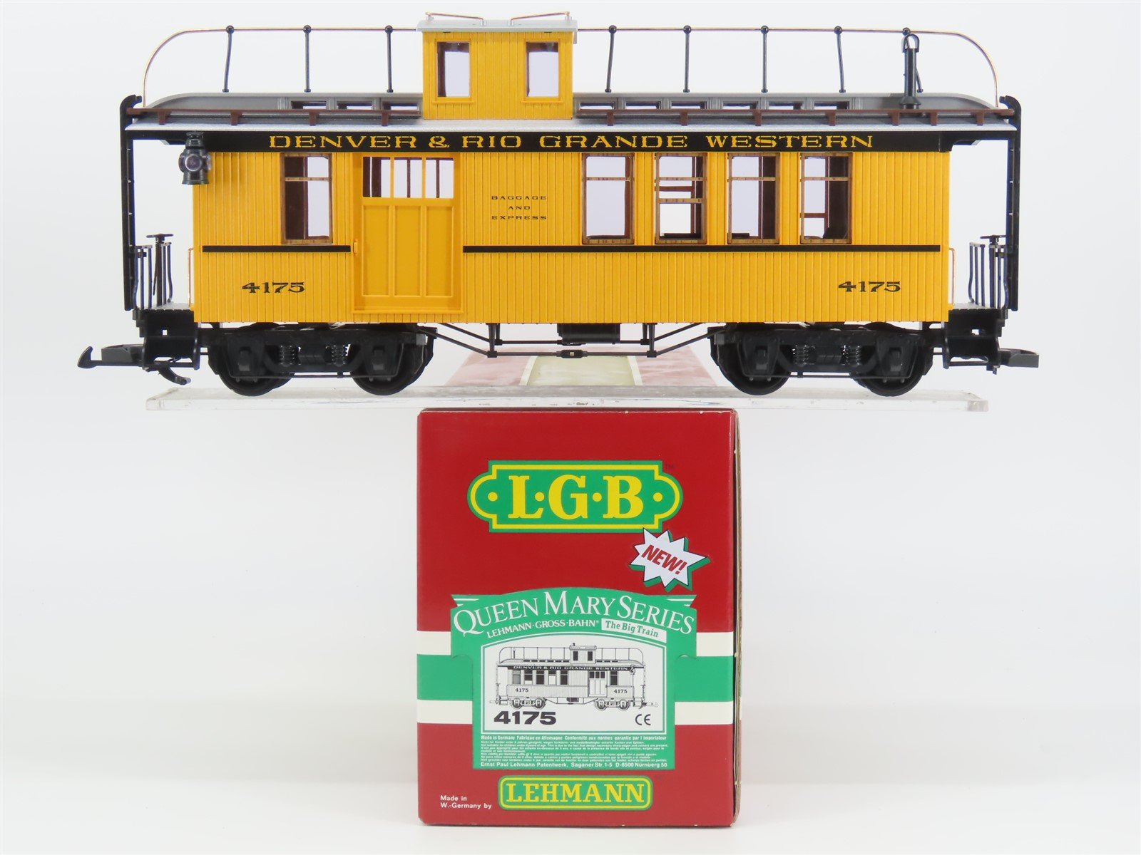 G Scale LGB 4175 DRGW Rio Grande Queen Mary Series Drovers Caboose #4175