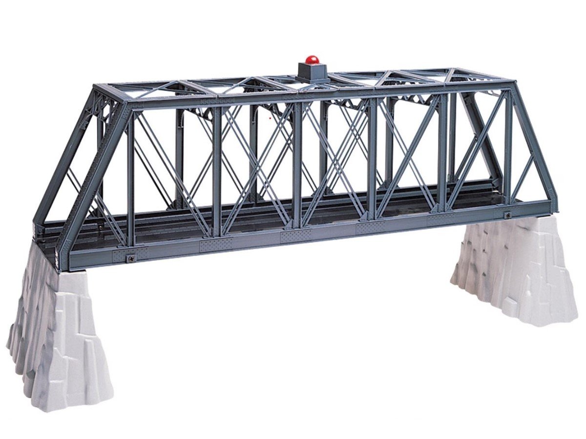 O 1/48 Scale Lionel Kit #6-12772 Truss Bridge 318 w/ Flasher & Piers