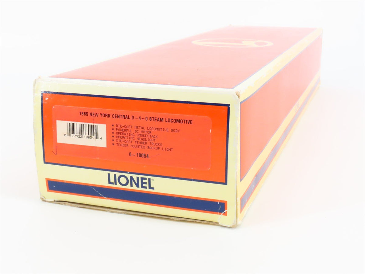 O27 Gauge 3-Rail Lionel 6-18054 NYC New York Central 0-4-0 Steam #1665