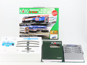 N Scale KATO 106-0034 VRE Virginia F40PH Diesel Commuter Train Starter Set