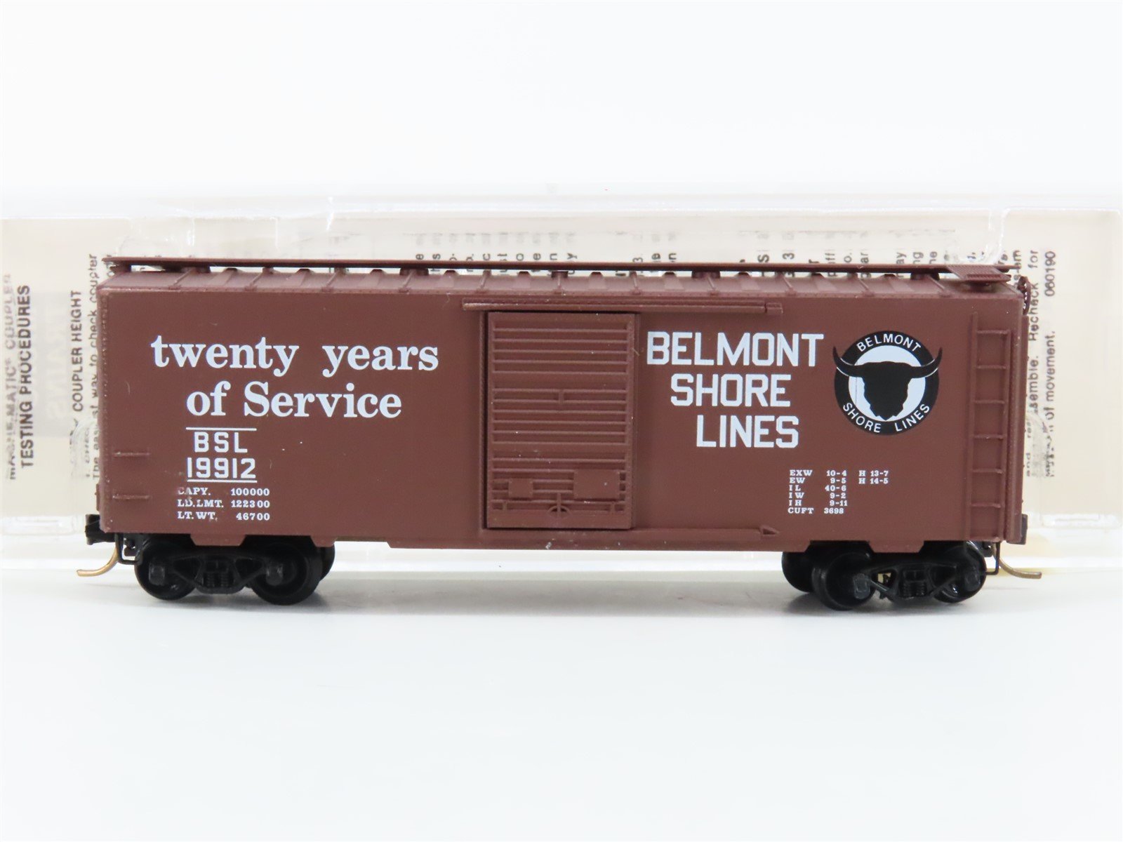 N Scale Micro Trains MTL Special BSL Belmont Shore Lines 20 years Boxcar #19912