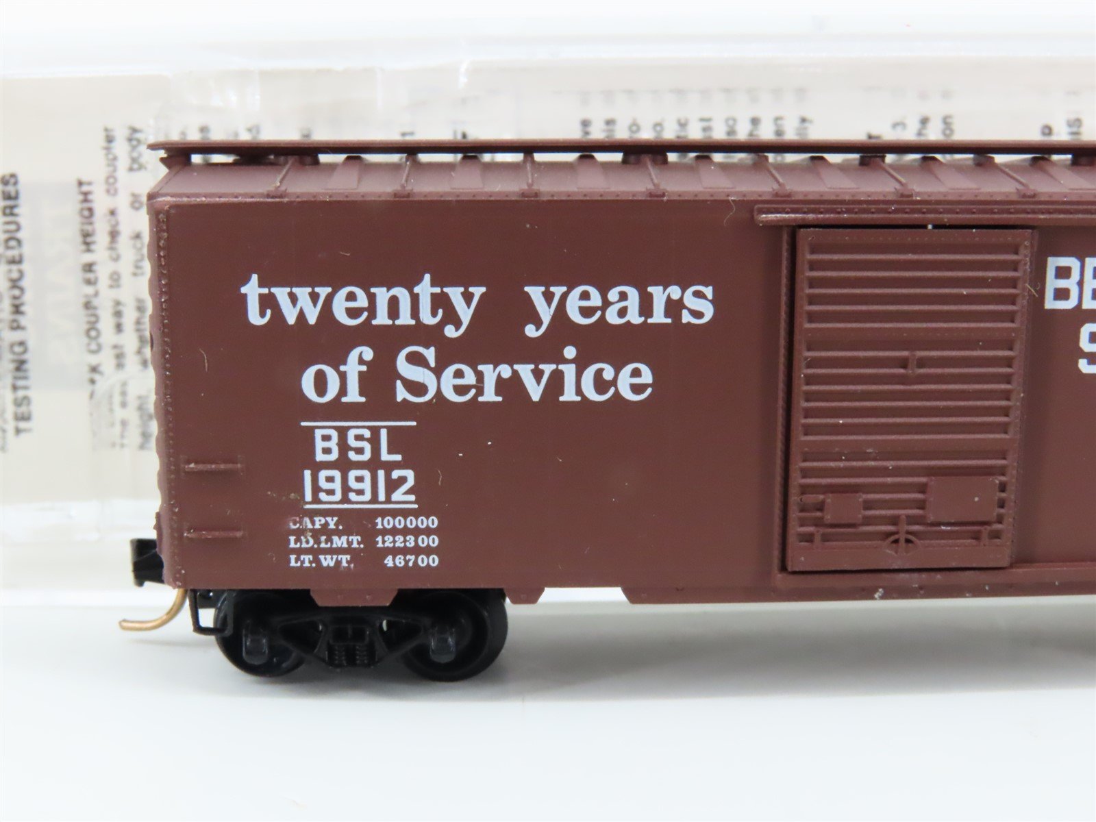 N Scale Micro Trains MTL Special BSL Belmont Shore Lines 20 years Boxcar #19912