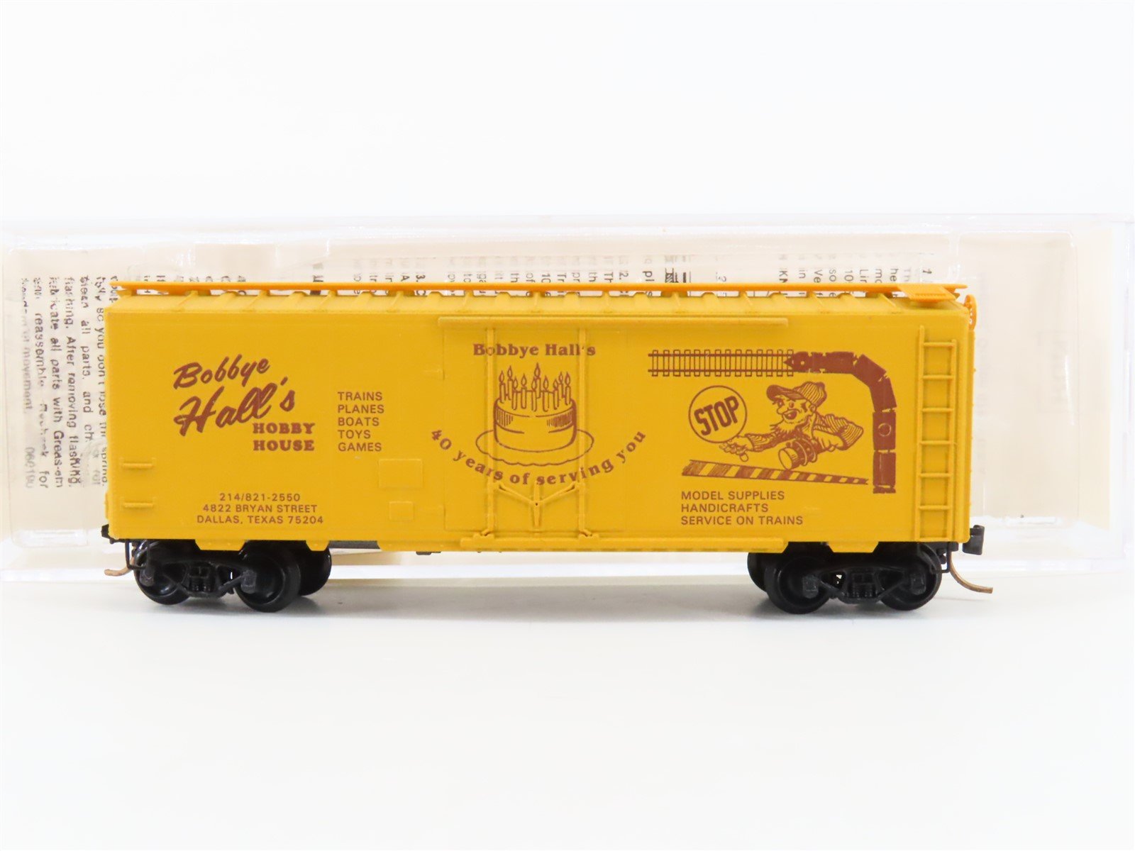 N Kadee Micro-Trains MTL Special Run Bobbye Hall's Hobby House 40 Years Box Car