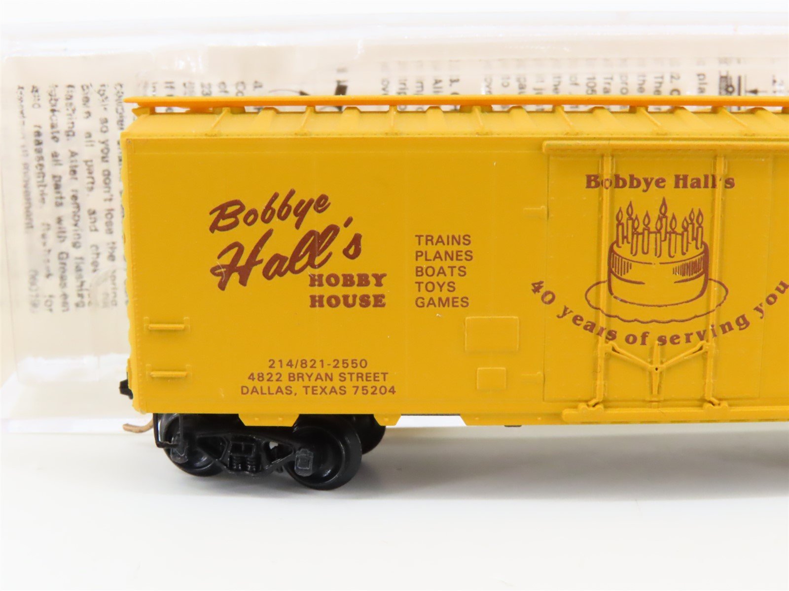 N Kadee Micro-Trains MTL Special Run Bobbye Hall's Hobby House 40 Years Box Car