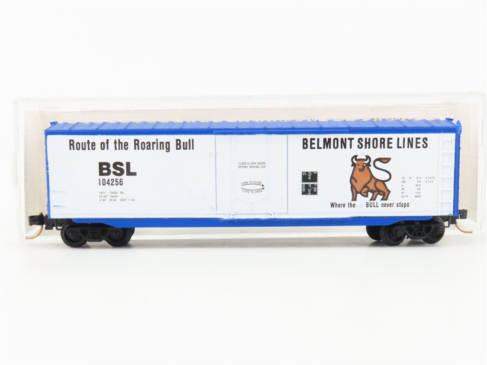 N Kadee Micro-Trains MTL Special Run BSL Route of the Roaring Bull Boxcar 104256