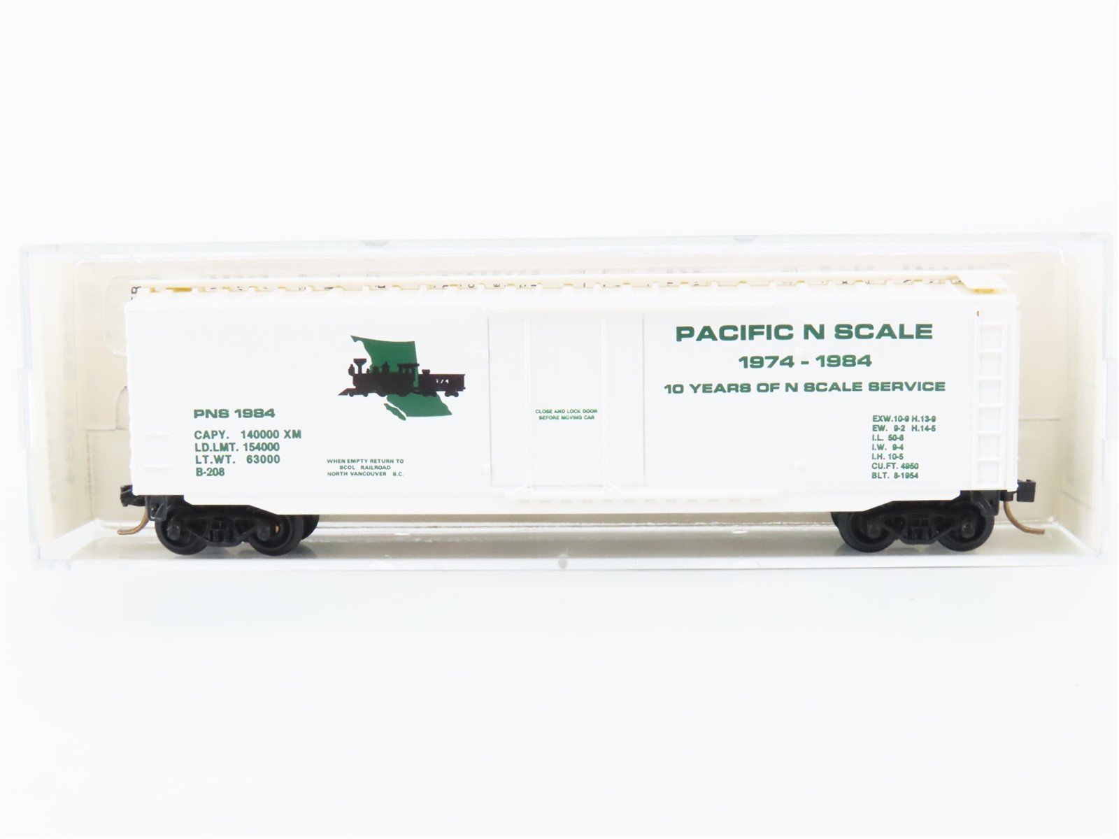 N Kadee Micro-Trains MTL Special Run PNS Pacific N Scale 10 years Boxcar 1984